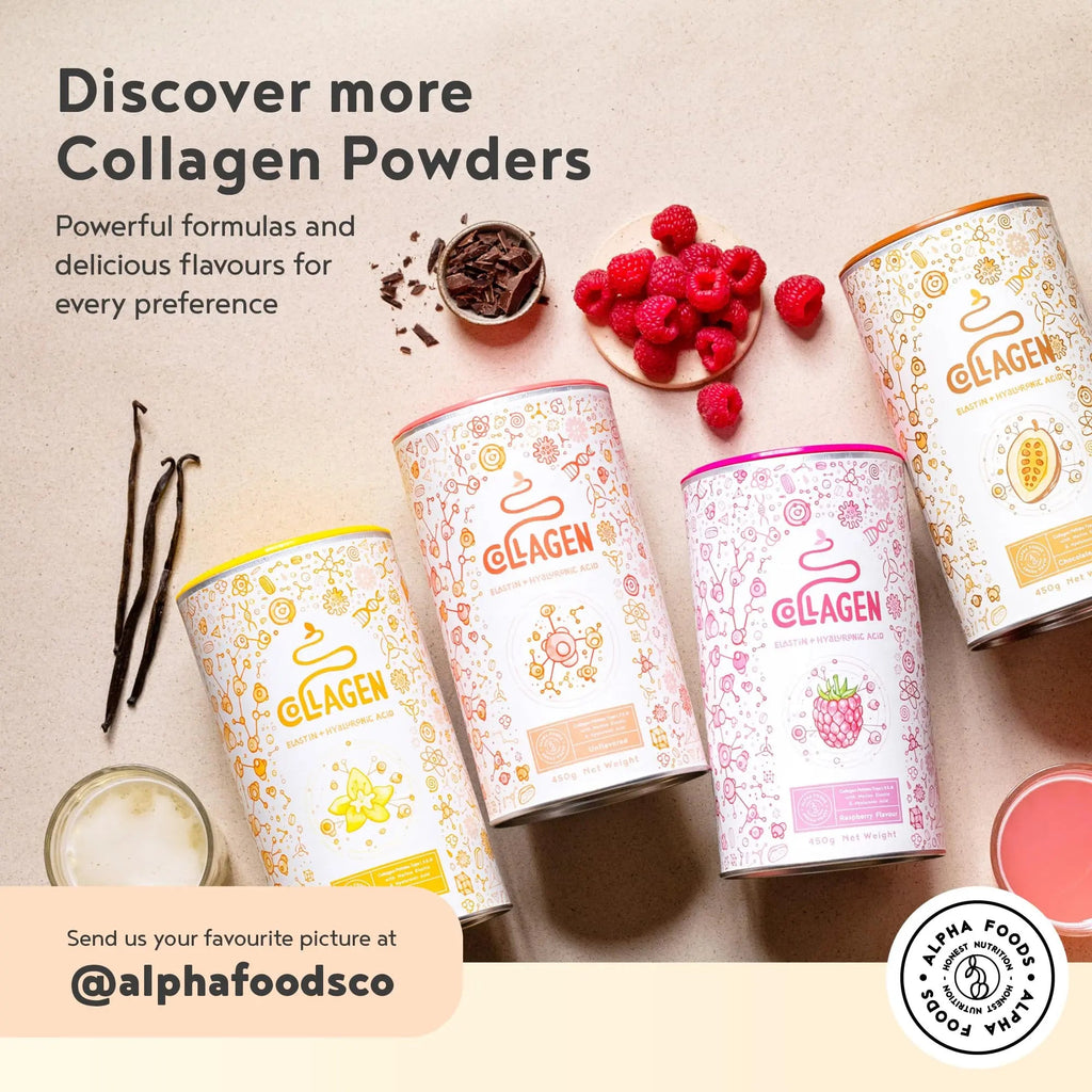Vegan Collagen Powder with Hyaluronic Acid - Unflavoured 400g Powder Alpha Foods Au supplements