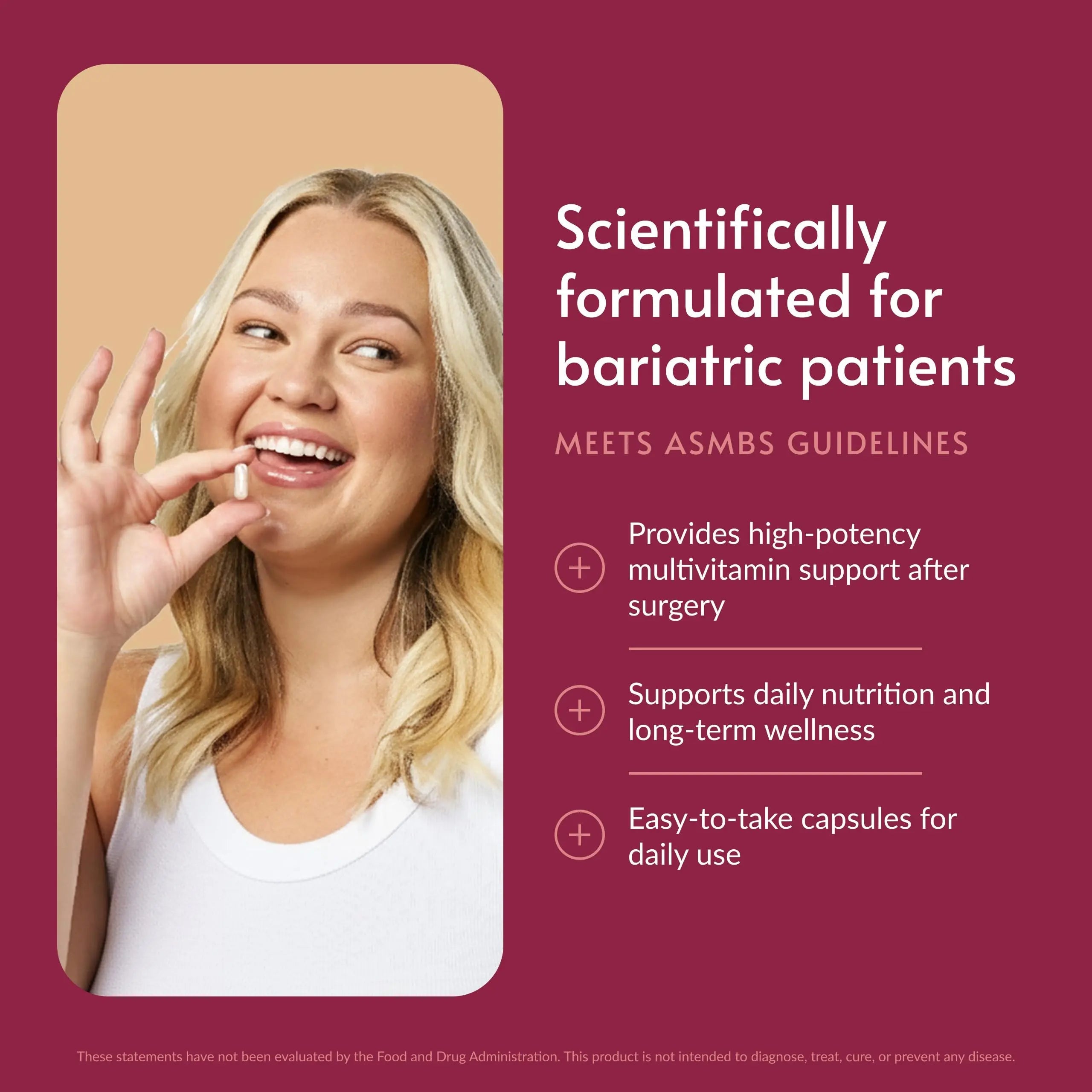Bariatric Advantage Ultra Multivitamin with Iron - Ultra Multi with Iron - Capsule Format Multivitamin - Provides Full Complex of B Vitamins Bariatric Advantage Au supplements
