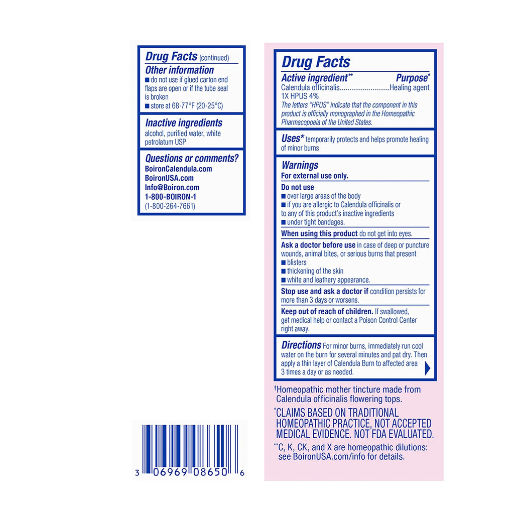 Boiron Calendula Burn Ointment for Relief from Minor Burns from Cooking, Friction, or Sunburns - 1 oz Boiron Au supplements