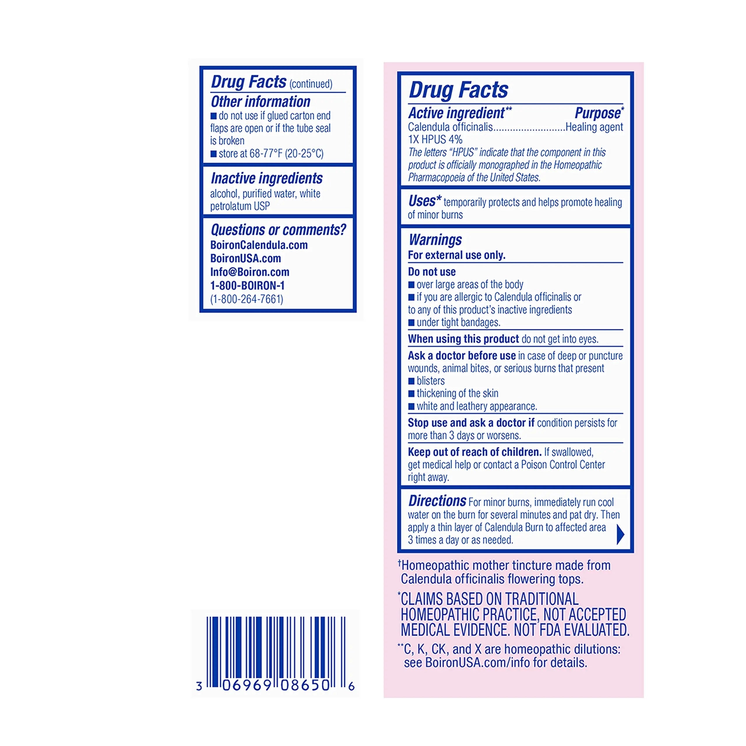 Boiron Calendula Burn Ointment for Relief from Minor Burns from Cooking, Friction, or Sunburns - 1 oz Boiron Au supplements