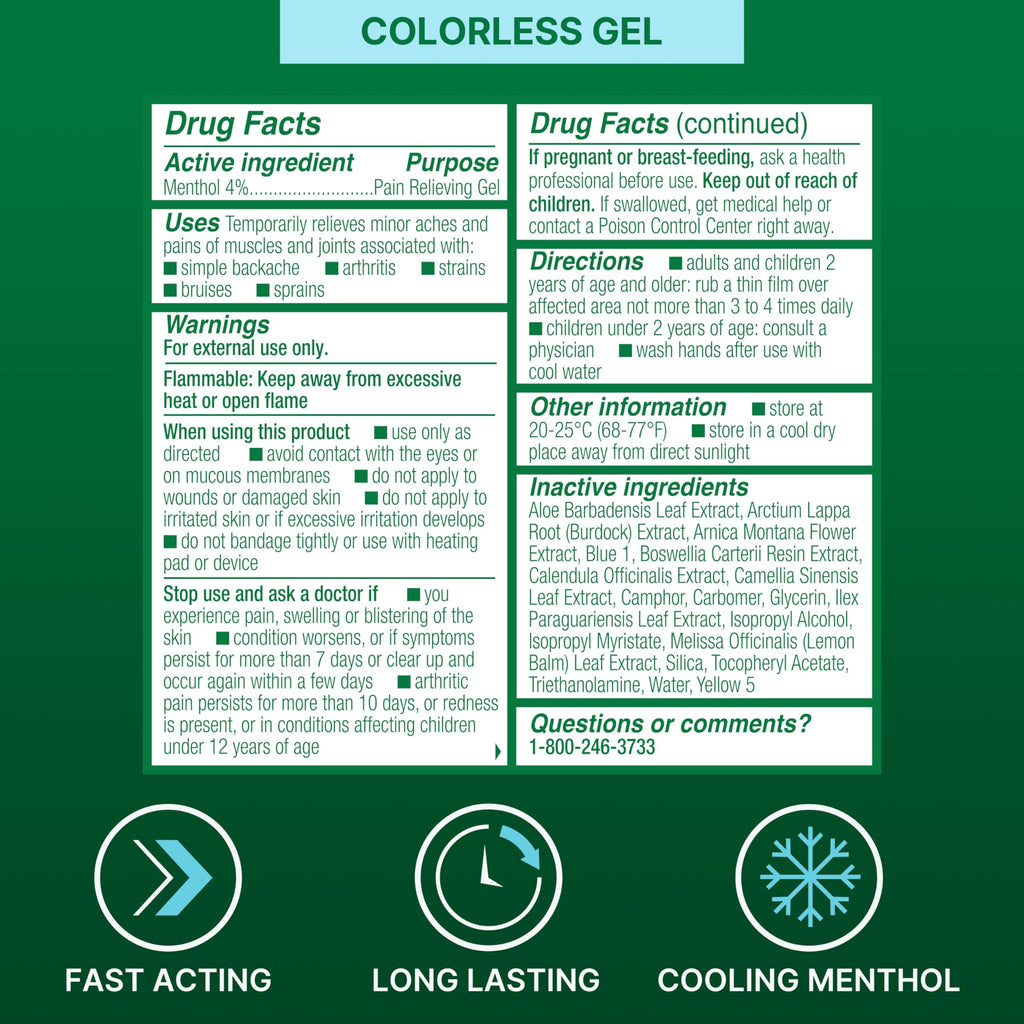 Biofreeze Roll-On Pain-Relieving Gel 3 FL OZ, Colorless Topical Pain Reliever For Muscles And Joints From Arthritis, Backache, Strains, Bruises, & Sprains Biofreeze Au supplements