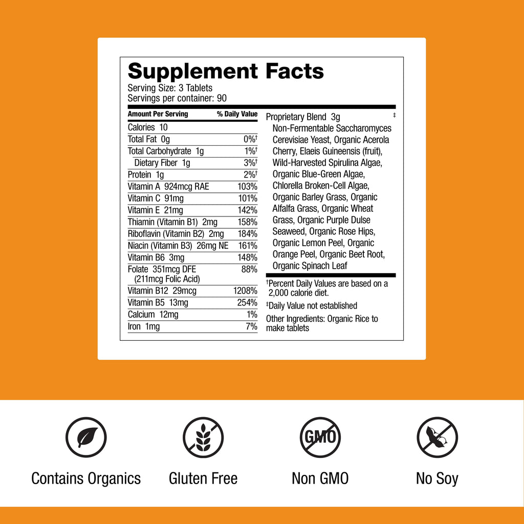 Dr. Schulze's SuperFood 100 - Everyday Superfood Supplement to Support Overall Wellness - Mutivitamin Support for Cellular Nutrition & Energy - Clean Ingredients - Gluten-Free & Dairy-Free - 270 Count Dr. Schulze's Au supplements