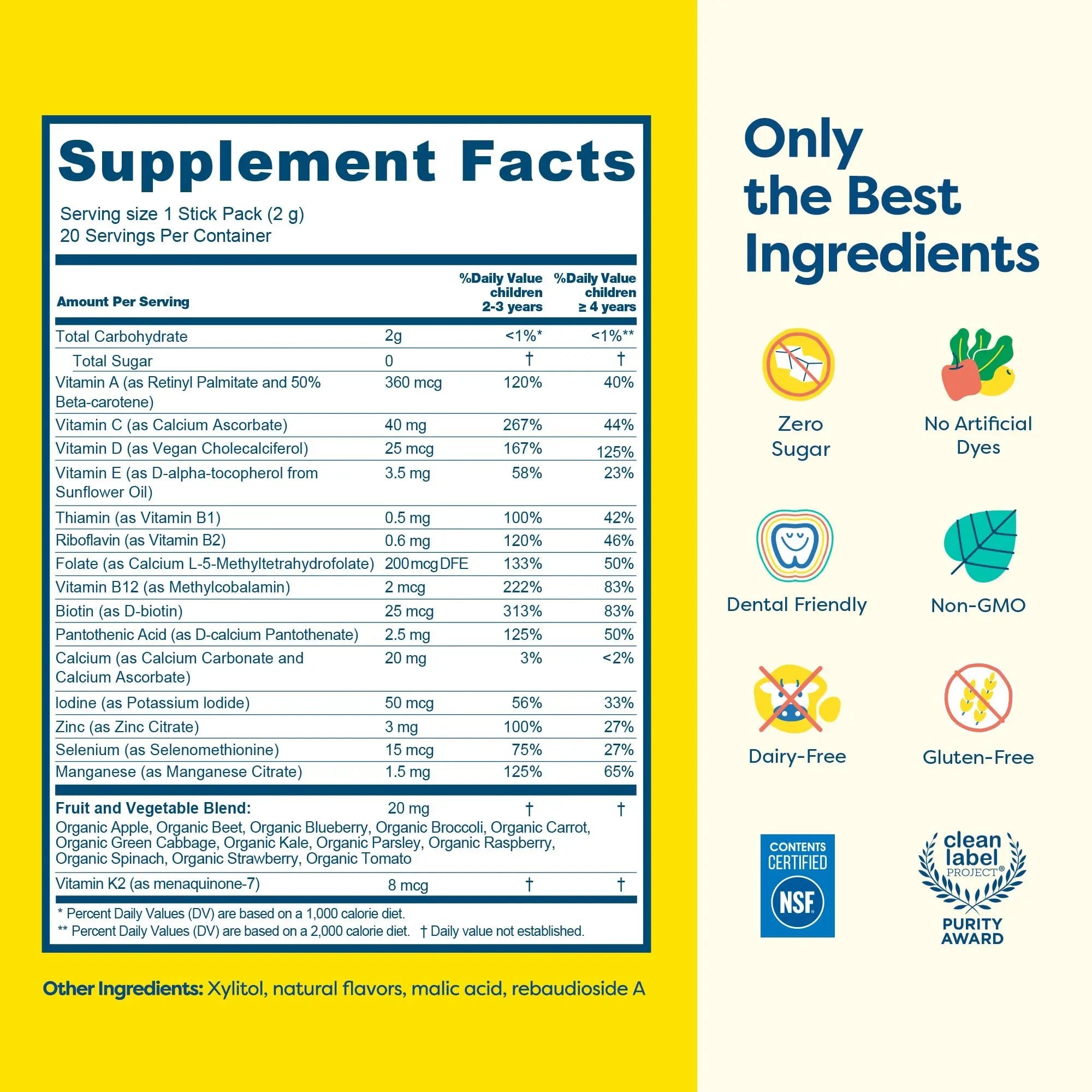 Hiya Kids Multivitamin – 15+ Essential Vitamins & Minerals with Fruits & Veggies for Ages 2+, Supports Growth, Development & Immune HIYA Au supplements