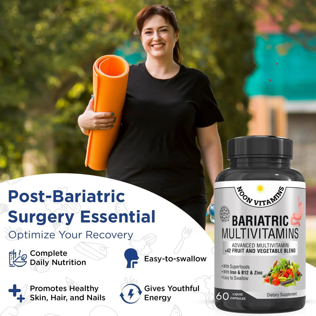 Bariatric Multivitamin with Iron for Women & Men - All-in-One 42 Superfood Blend for Energy & Immune Support - Post-Surgery Recovery NOON VITAMINS Au supplements