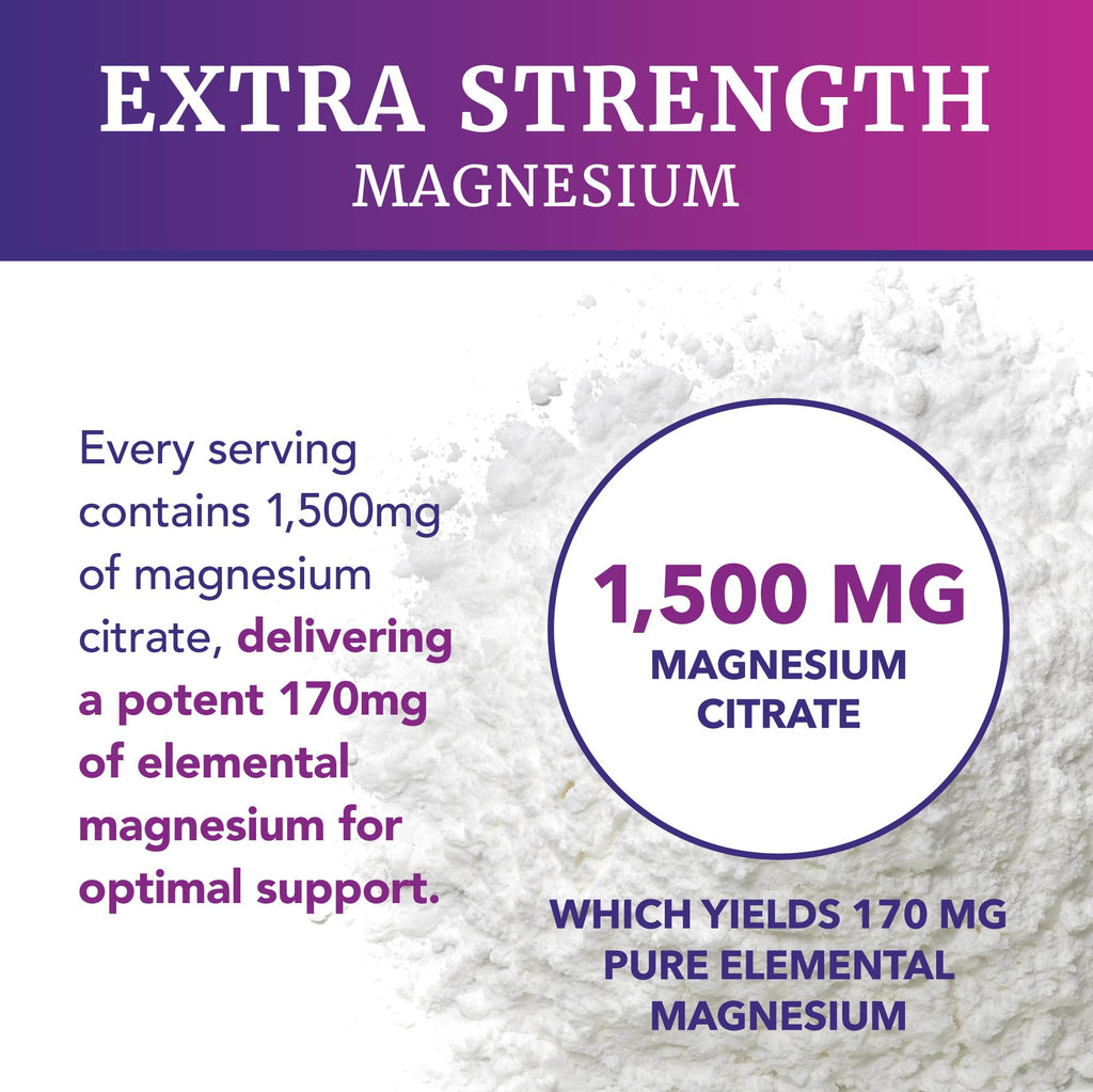 Magnesium Citrate Gummies | Extra Strength for Calm, Relaxation & Digestion | High Absorption Magnesium Gummies for Adults | Vegan, Non-GMO