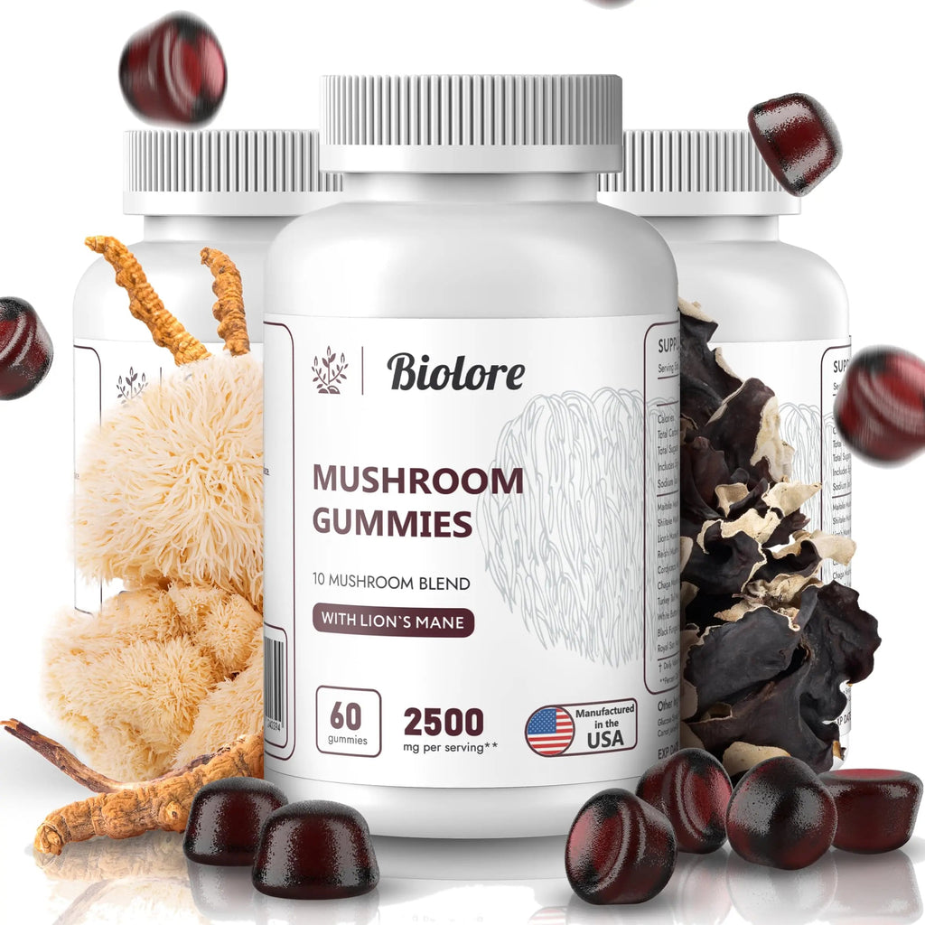 Biolore Mushroom Complex Gummies: 10 Powerful Mushrooms with Chaga, Lions Mane Biolore Au supplements