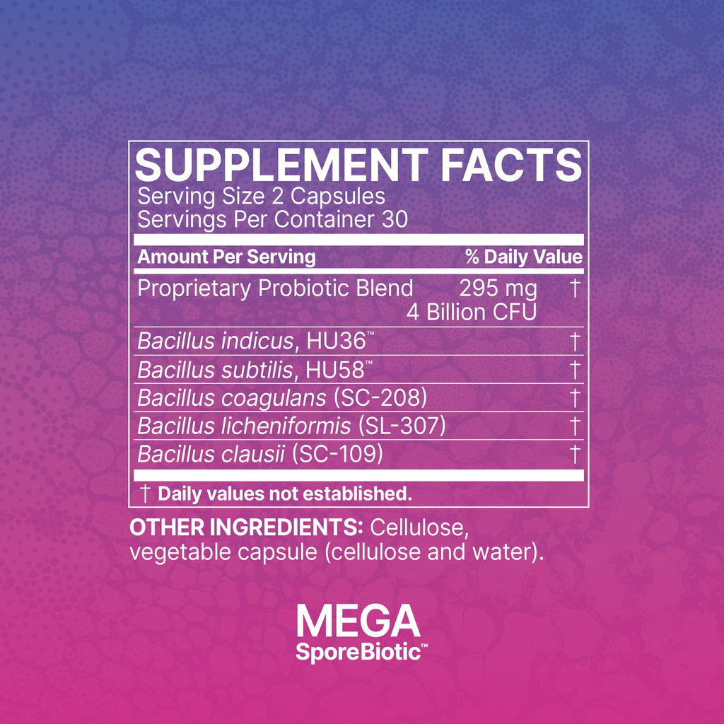 Microbiome Labs MegaSporeBiotic Probiotics for Women & Men - Spore-Based Probiotic for Gut Health & Digestive Support - Shelf-Stable, Travel-Friendly