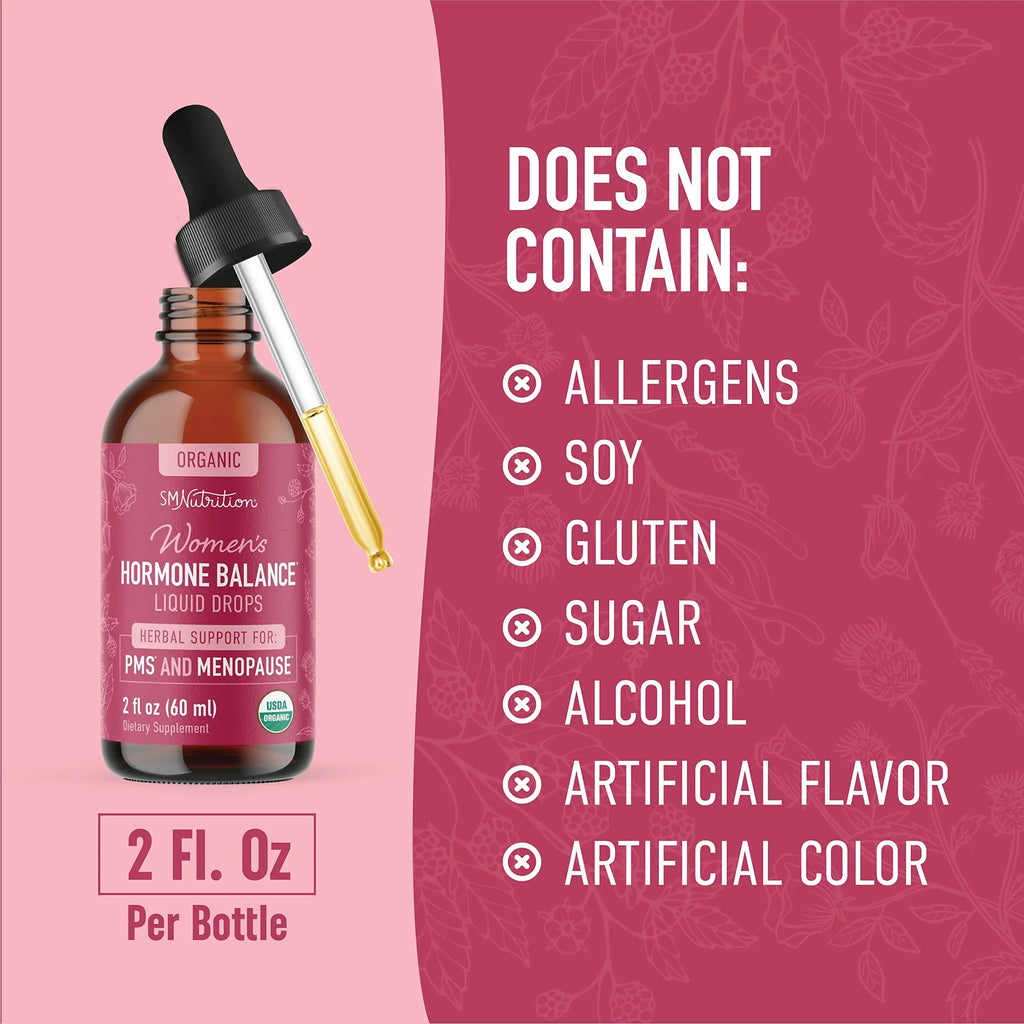 Hormone Balance Liquid Drops | With Stinging Nettle, Black Cohosh, Red Raspberry Leaf SMNutrition Au supplements