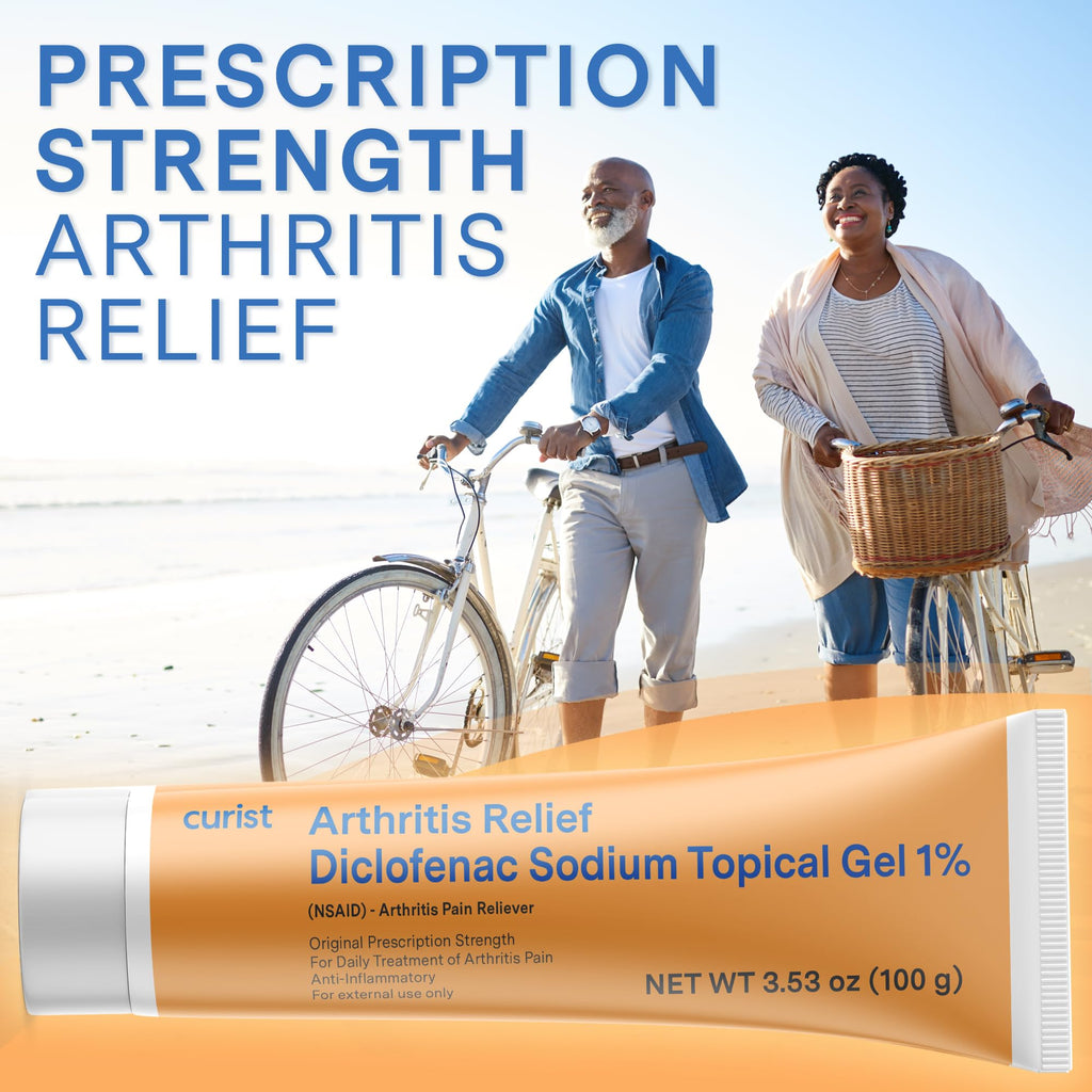 Curist Diclofenac Sodium Topical Gel 1 Percent 100g for Arthritis Pain - Joint Pain Relief for Hand Pain, Foot Pain, Knee Pain, Elbow Pain & Ankle Pain - 1% - 3.53oz Curist Au supplements