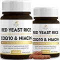 Native Oasis (2 Bottles) Red Yeast Rice 1,200 mg. Capsules Made with CoQ10 and Flush Native Oasis Au supplements
