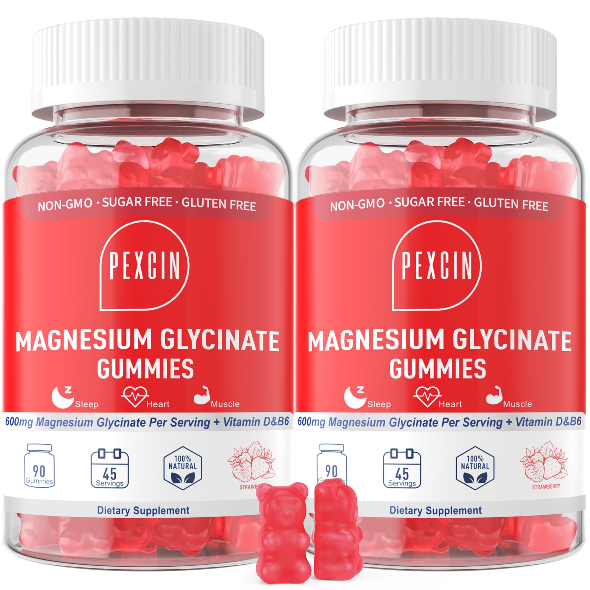 Magnesium Glycinate Gummies for Adults & Kids, 1000mg High Absorption Magnesium Complex Supplement, Sugar Free with Potassium,Vitamins for Calm, Sleep Supprt