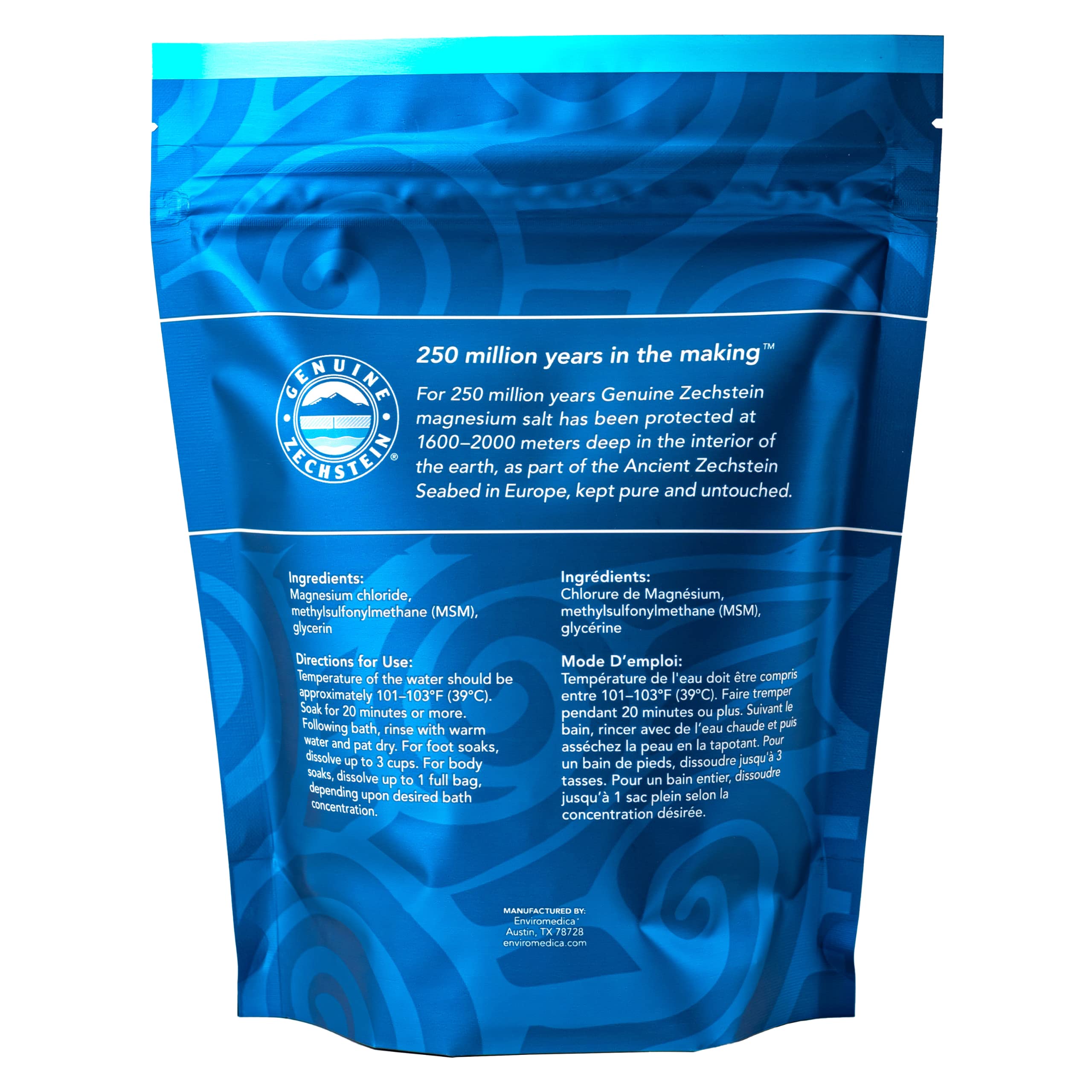 Ancient Minerals Magnesium Bath Flakes Ultra with OptiMSM – Pure Zechstein Magnesium Chloride and Organic Sulfur Bath Salts,