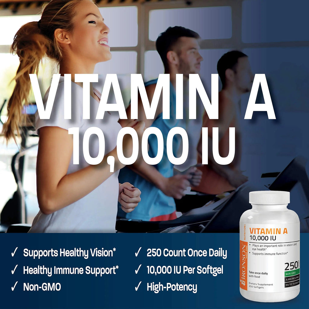 Bronson Vitamin A 10,000 IU Premium Non-GMO Formula Supports Healthy Vision Bronson Au supplements