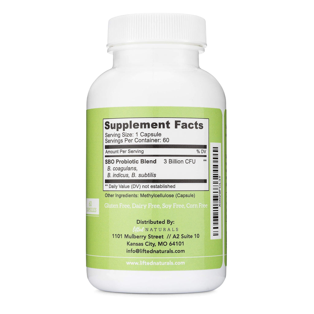 Lifted Naturals Spore Based Probiotic Probiotics - SBO Mood Boost - Spore/Soil-Based - Digestion & Natural Mood Support - Histamine-Free - 60 Day Supply, Non-GMO, Dairy-Free, Gluten-Free, Vegan Lifted Naturals Au supplements