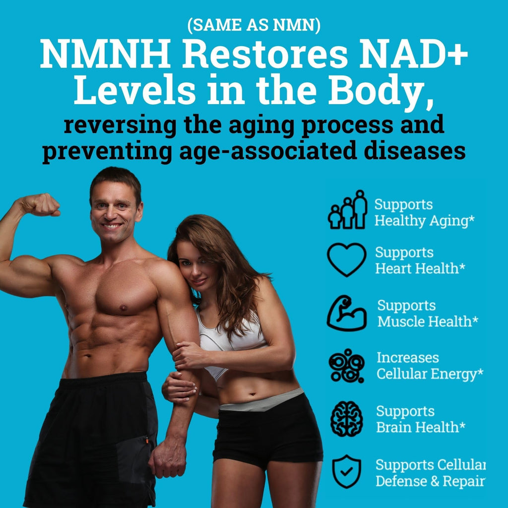 NMNH Supplement 250MG Pure Dihydro-Nicotinamide Mononucleotide (NMN Supplement Alternative with Bioperine® For 3X The Bioavailability) NAD Supplement to Boost NAD+ Levels For Anti-Aging & Energy Black Forest Au supplements