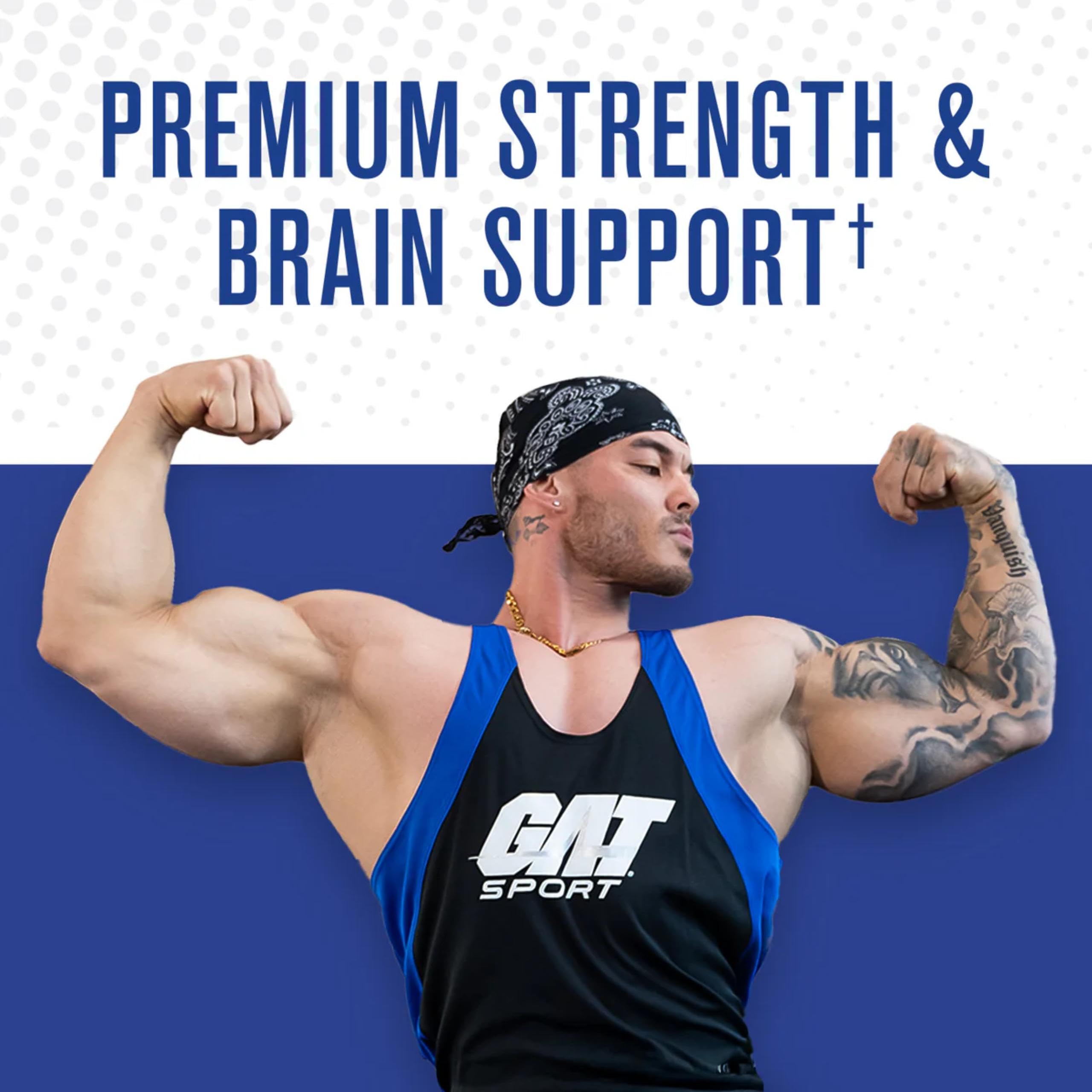 GAT SPORT Pro Creatine Capsules, Strengh, Wellness, Brain Health, Enhanced Absorption, 5 Grams, 150 Veggie Capsules GAT SPORT Au supplements