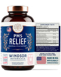 PMS Support Supplement for Women with Chasteberry, Maca Root, Ashwagandha - Period Relief, Bloating Relief for Women, Mood Support, Hormone Balance Herbal Supplements - 30 Day, 60 Vegan Capsules WINDSOR BOTANICALS Au supplements