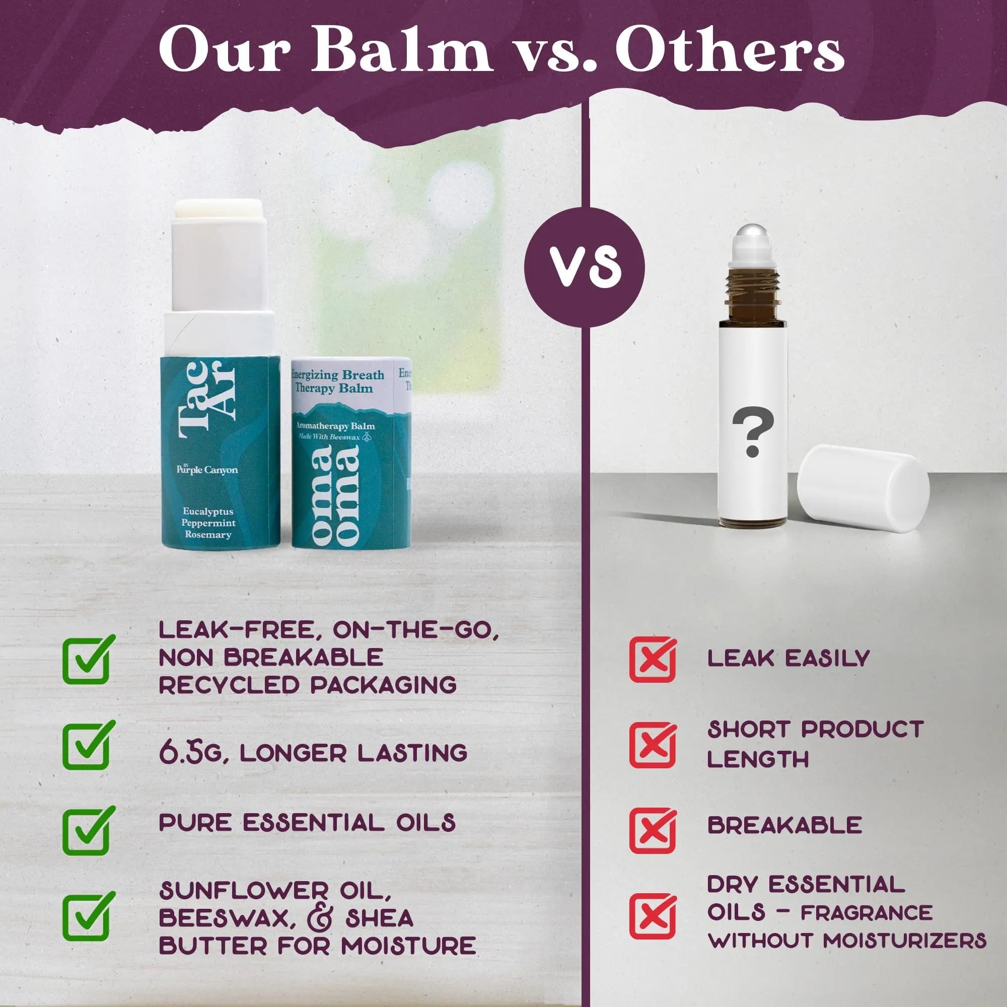 Essential Oils Balm Stick | Grounded Thought Aromatherapy Balm | All Natural Body Balm PURPLE CANYON Au supplements