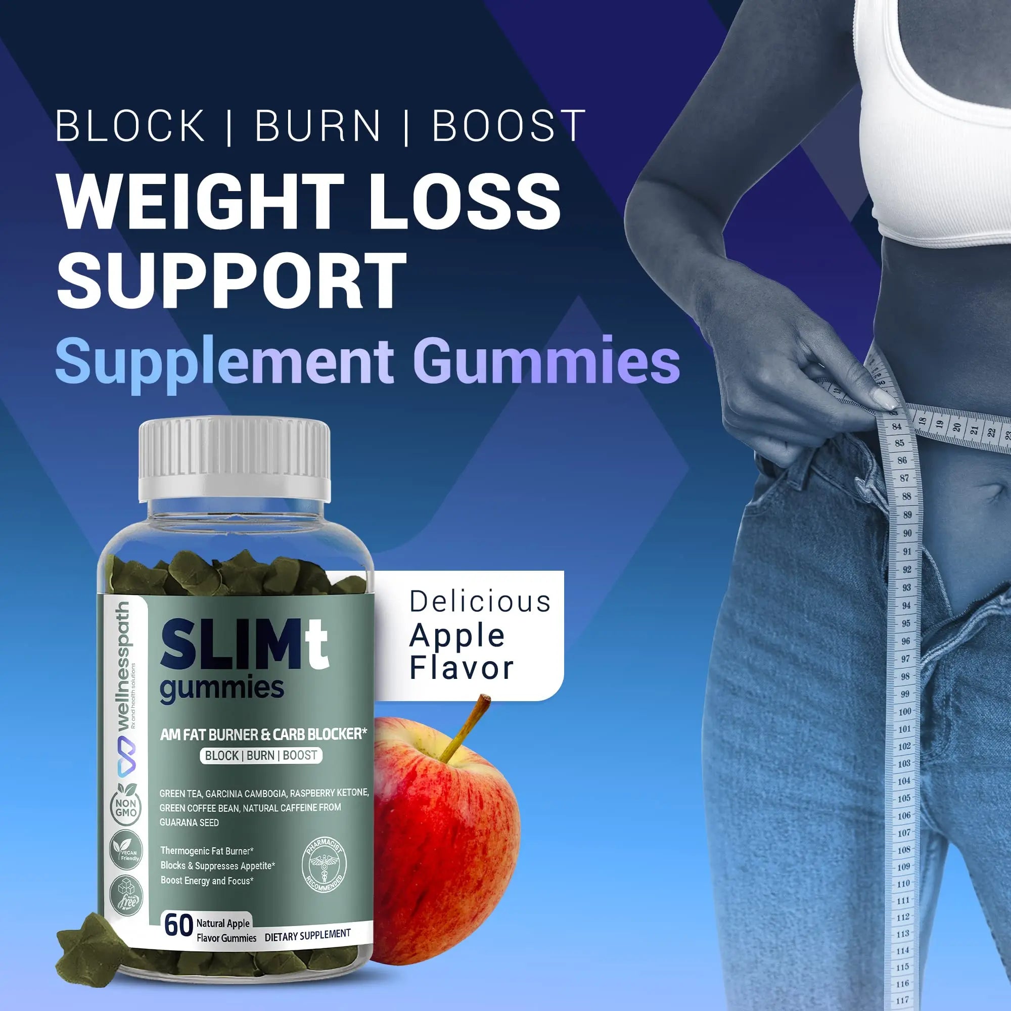 SLIMt Weight Loss & Appetite Control Gummies, Thermogenic Metabolism Booster WELLNESSPATH RX & HEALTH SOLUTIONS Au supplements
