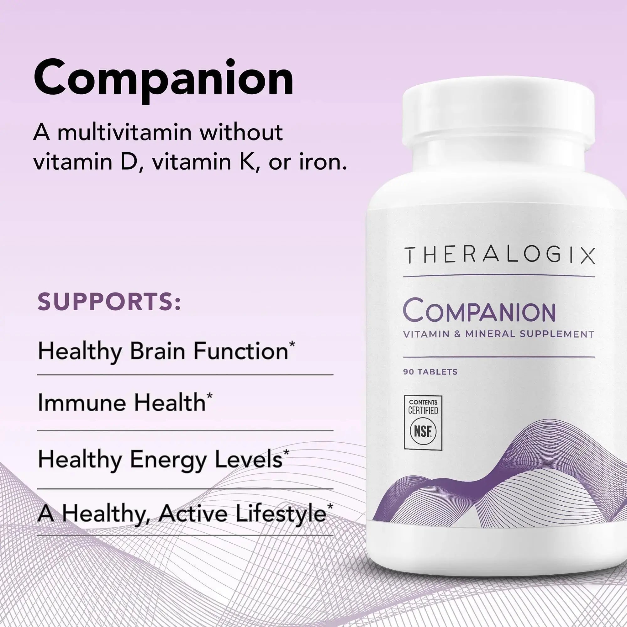 Theralogix Companion Multivitamin & Mineral Supplement - 90-Day Supply - Supplement for Women & Men Without Iron, Vitamin D Theralogix Au supplements