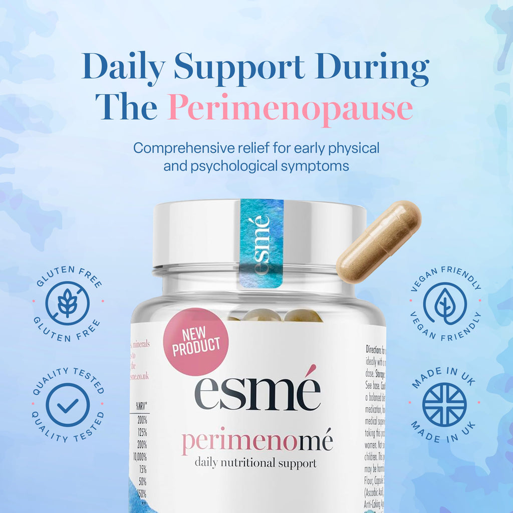 Esme Menopause Supplements Perimenopause Supplements 1 Month Supply - Daily Support for The Early Stage of Menopause – 60 Capsules - Includes Ashwagandha, Vitamins and Red Clover Esme Au supplements
