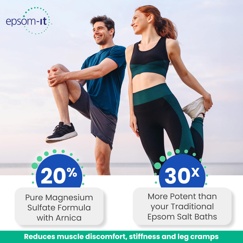 Epsom-It Soothing Muscle Magnesium Lotion – Epsom Salt Topical Cream with Arnica and Magnesium Sulfate - Designed for Muscle Stiffness, Leg Cramps, Feet, Knees and Achy Feet - 8.0 oz EPSOM-IT Au supplements