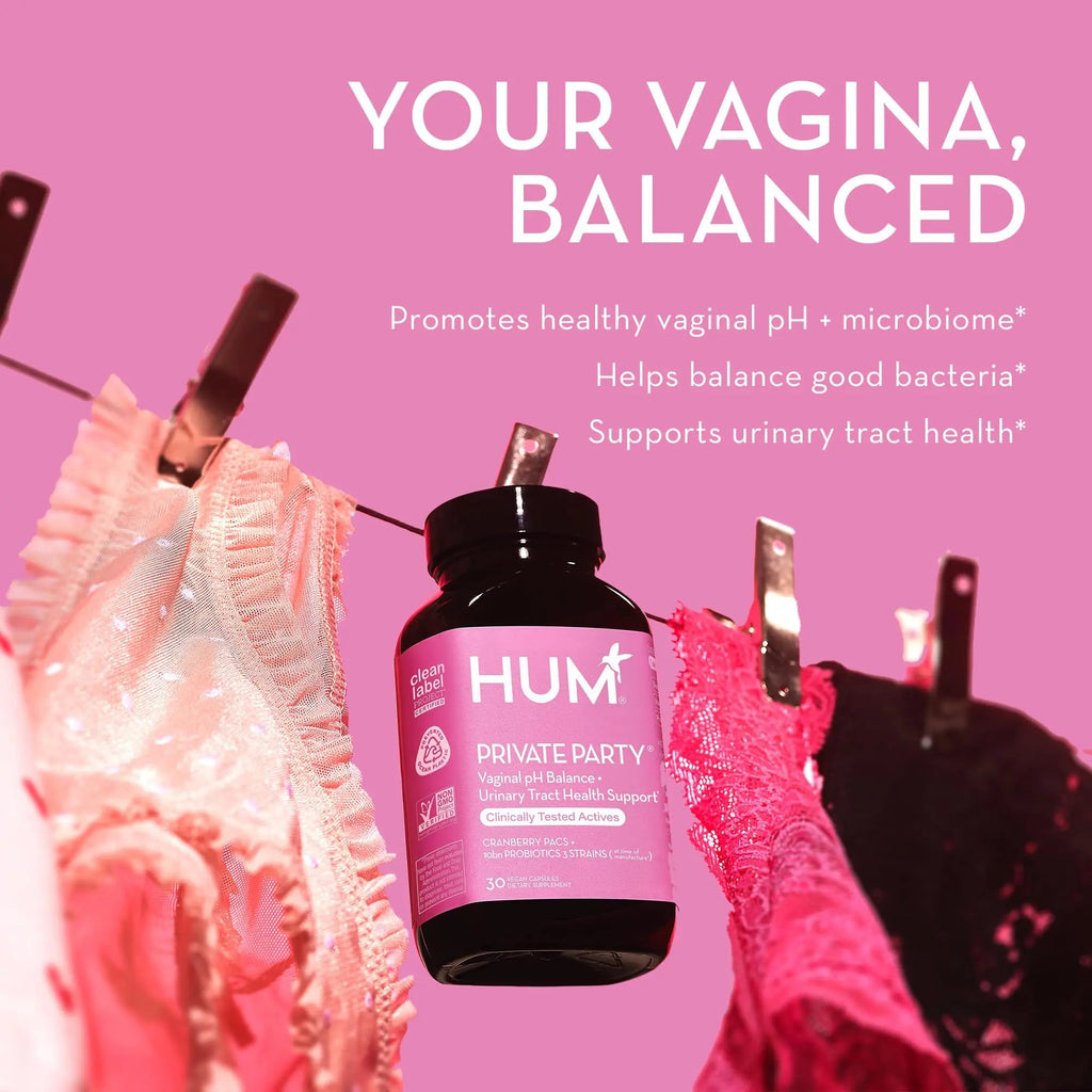 HUM Private Party Pills - Vaginal Probiotics for Women's Ph Balance with Cranberry HUM Au supplements