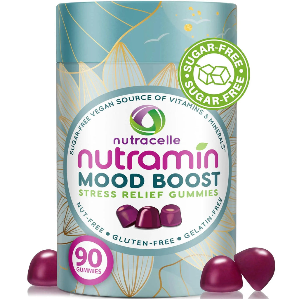 NUTRAMIN Mood Boost Multivitamin Gummy - Delicious & Yummy Anti-Stress Magnesium Ashwagandha Gummies + B Complex Vitamins for Focus and Calm Nutracelle Au supplements