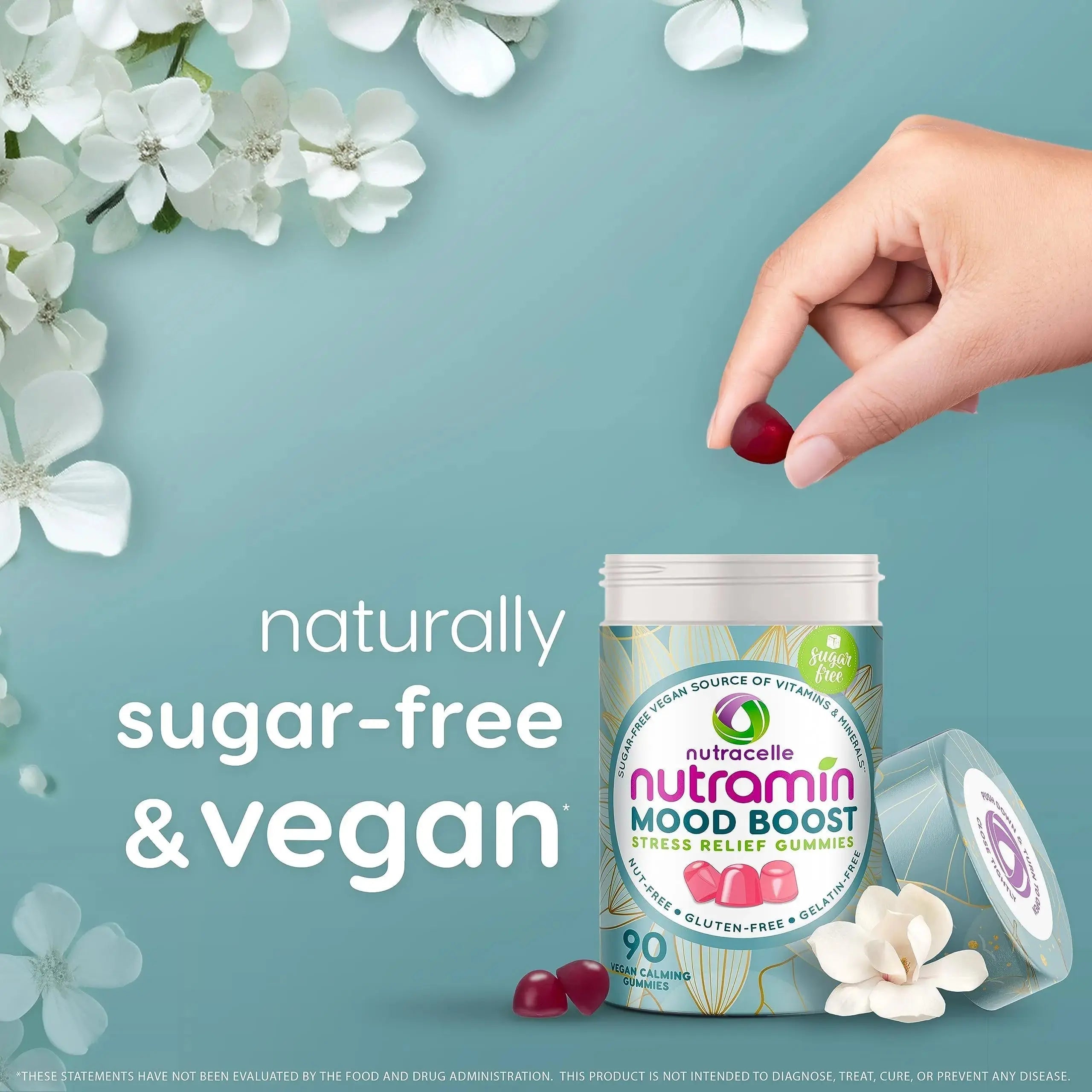 NUTRAMIN Mood Boost Multivitamin Gummy - Delicious & Yummy Anti-Stress Magnesium Ashwagandha Gummies + B Complex Vitamins for Focus and Calm Nutracelle Au supplements
