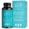 Zen Again Cortisol Manager with Ashwagandha KSM-66® | Cortisol Supplements for Women | 11-in-1 Complex | Natural Stress Support Supplement with L-Theanine, Rhodiola & Magnesium | Vegan, 60 Ct Happy Healthy Hippie Au supplements