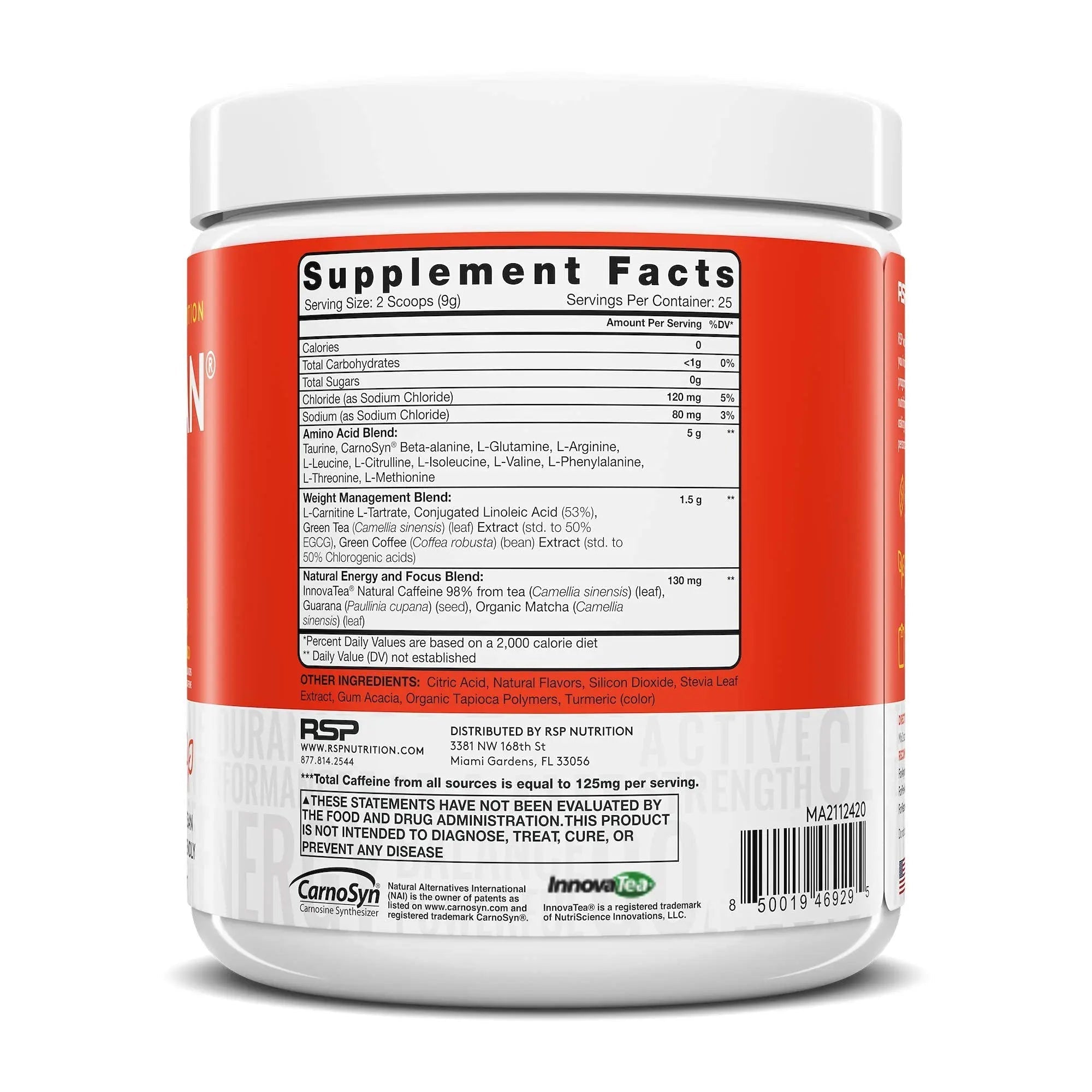 RSP NUTRITION Vegan AminoLean Pre Workout Energy (Mango 25 Servings) with AminoLean RSP NUTRITION Au supplements