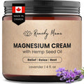 Remedy Mama Magnesium Cream for Sleep, Cramps & Muscle Soreness – with Hemp Seed Oil, Jojoba, Shea & Mango Butter – Natural, Skin-Friendly & Safe for Kids – Lavender – 4oz Glass Jar – Made in Canada Remedy Mama Au supplements