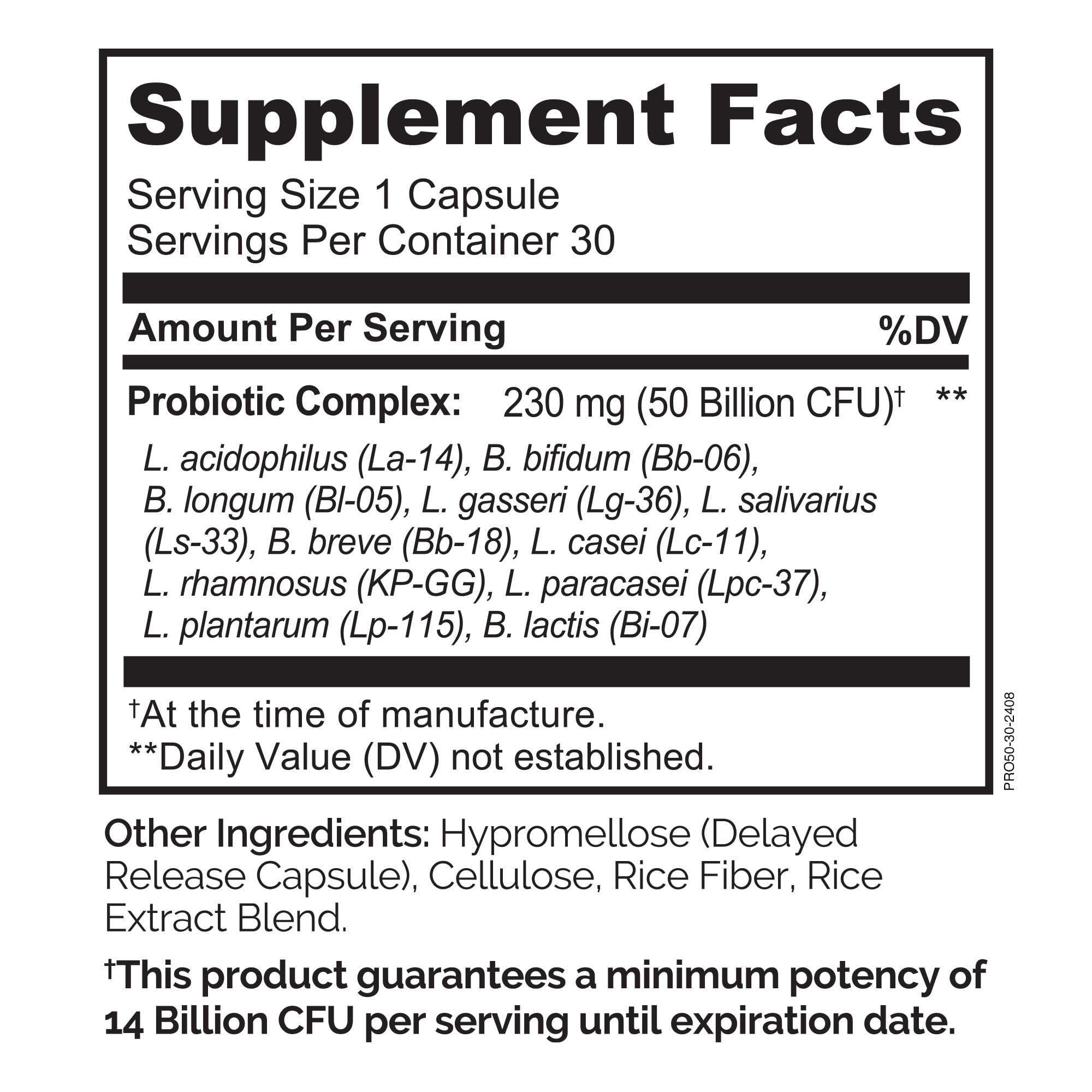 NATURELO Probiotics for Digestive Health, 50 Billion CFU, 30 Vegetarian Capsules, 11 Strains, Daily Use Supplement, Delayed Release, No-Fridge, Helps Boost Immune System,