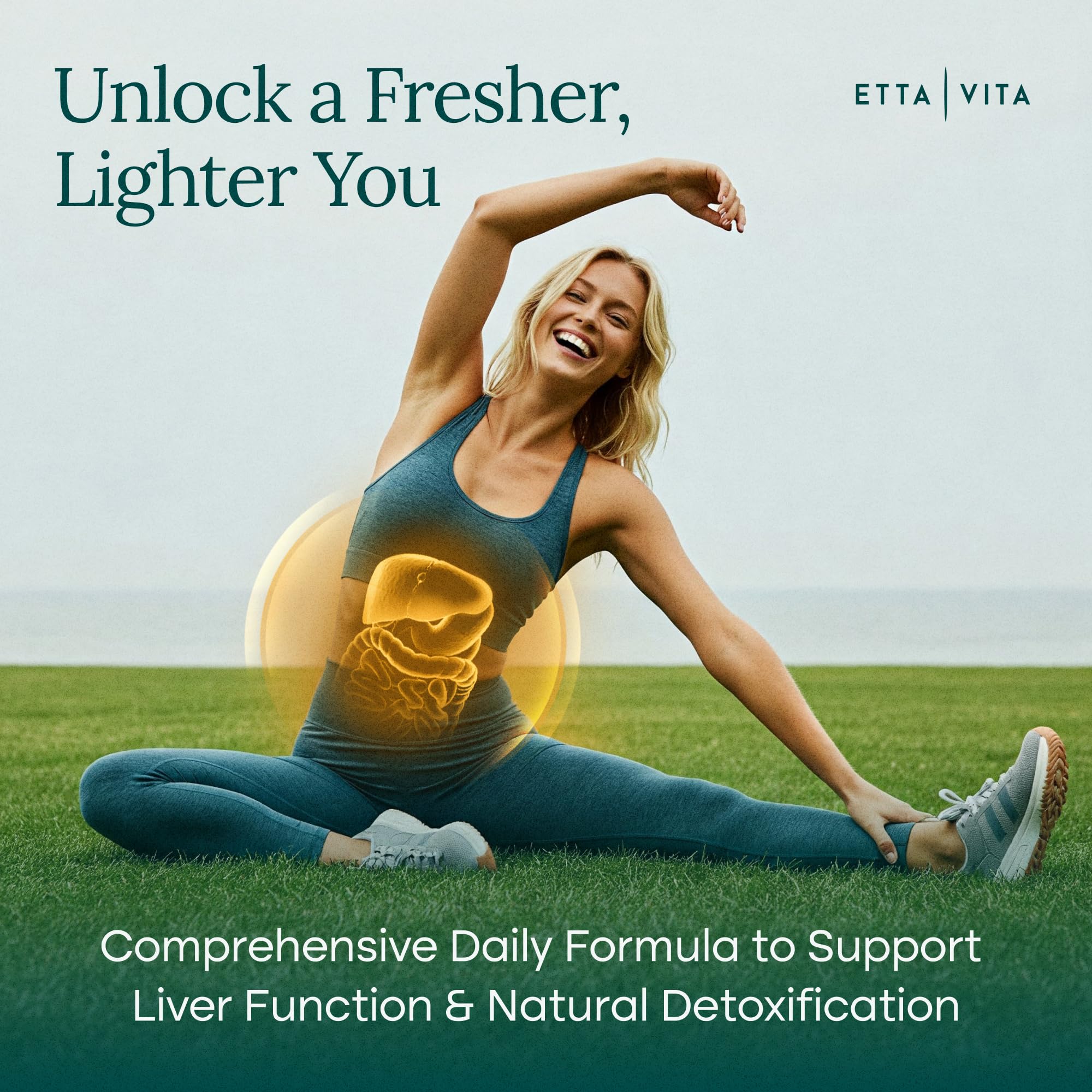Liver Cleanse Detox & Repair - Microplastics Detox & Zeolite Supplement for Gut Health, Cognition & Natural Energy - Glutathione, NAC, Chlorella, Spirulina