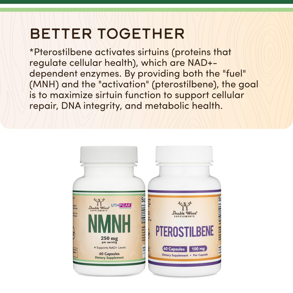 NMNH (NMN Supplement Alternative) Only Clinically Studied Ingredient - Boosts NAD+ Levels for Anti Aging and Cell Regeneration by Double Wood Double Wood Supplements Au supplements