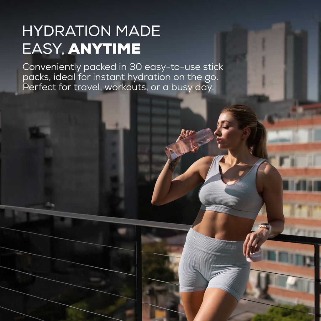 PURE TRIBE Instant Hydration Electrolytes Powder Packets with Magnesium & Salt – Zero Sugar Hydration Packets with 6 B Vitamins & Adaptogens