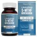 L Methyl Folate 15mg Plus Methyl B12 Cofactor – High Potency, Active 5-MTHF Form - Supports Mood, Methylation, Cognition