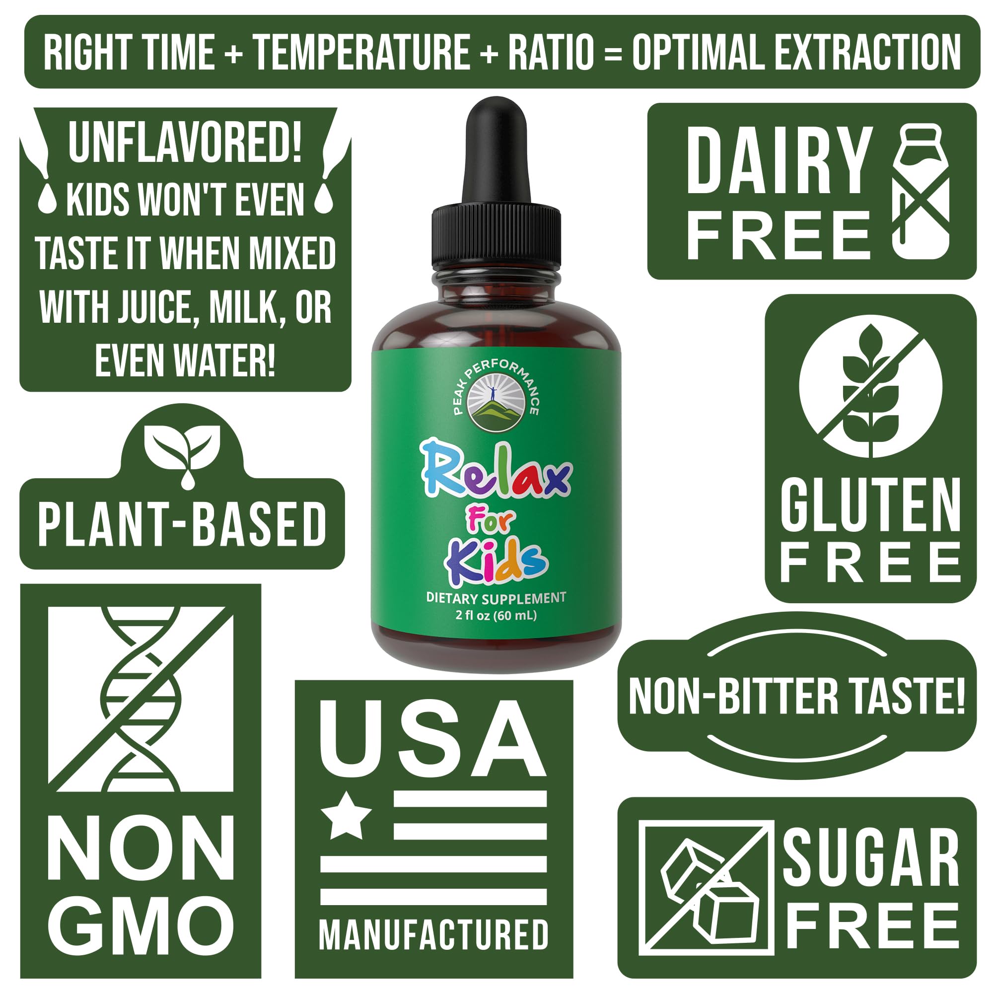 Kids Calm Liquid Drops. Aid for Relaxation, Calming, Optimal Sleep With Chamomile, Magnesium. No Bitter Taste. Kids Won't Know They're Taking It. Sugar Free 9-in-1 Vegan Supplement. Non-Habit Forming Peak Performance Au supplements