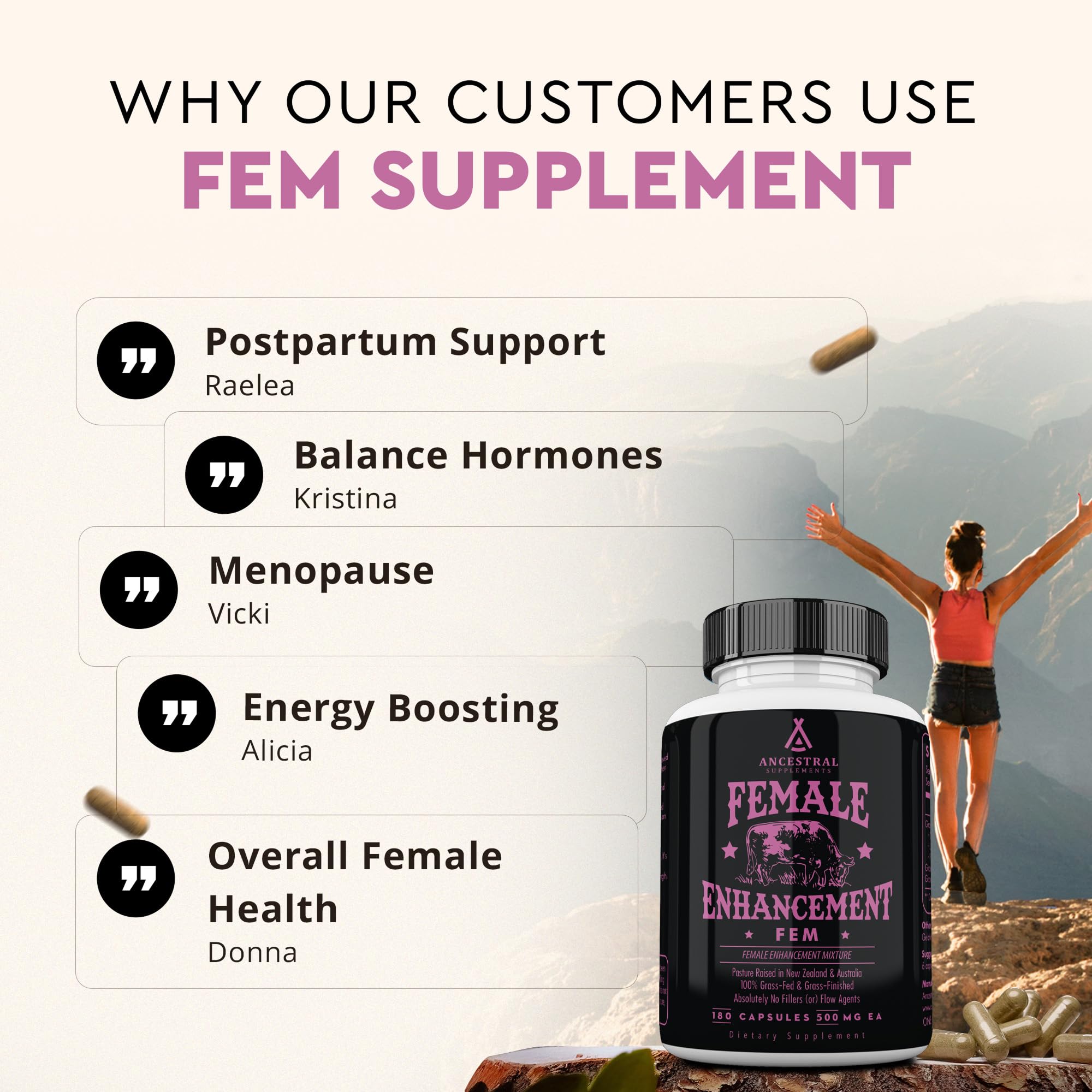 Beef Organ Supplement for Women – Supports Hormone Balance, Energy & Wellness – Grass Fed, Pasture Raised Superfood – Liver, Heart, Kidney, Bone Marrow – Collagen, CoQ10, B12 – Female Support Blend Ancestral Supplements Au supplements