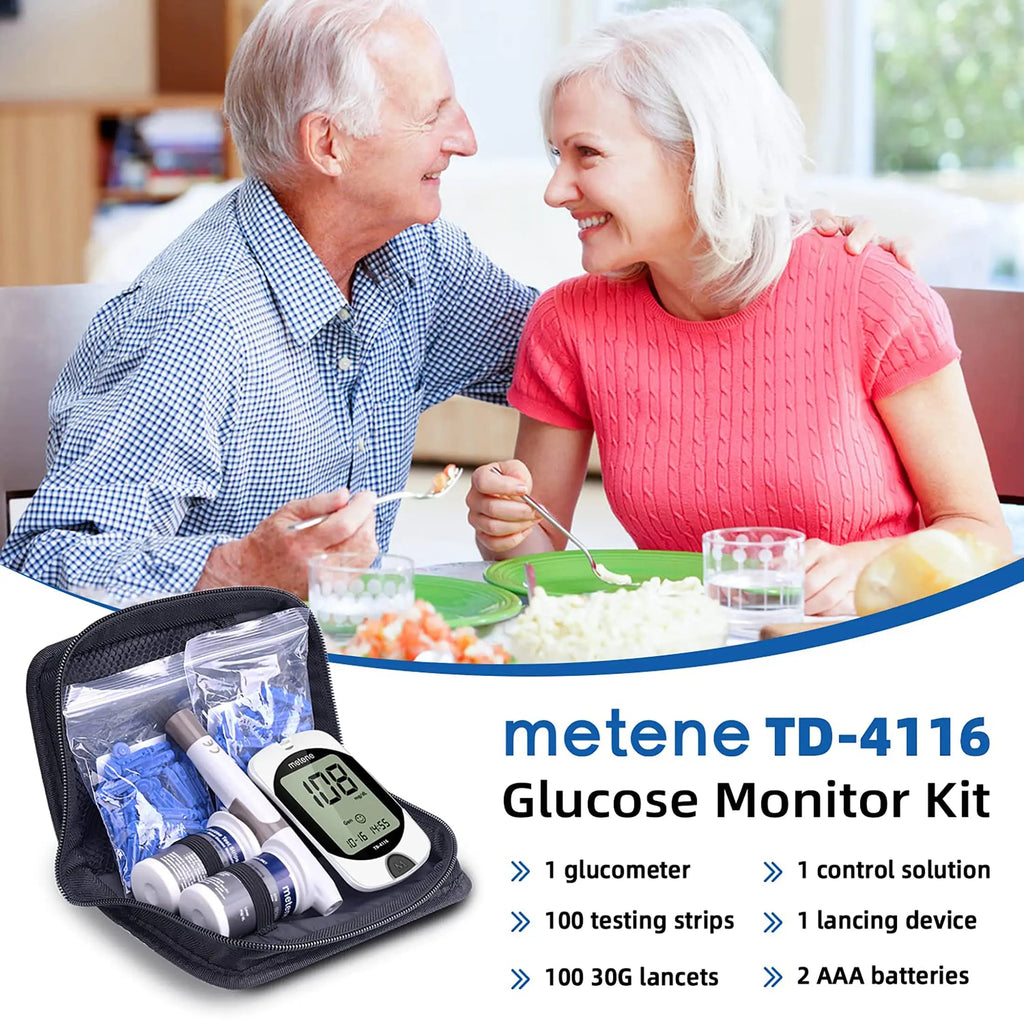 Metene TD-4116 Blood Glucose Monitor Kit, 100 Glucometer Strips Metene Au supplements
