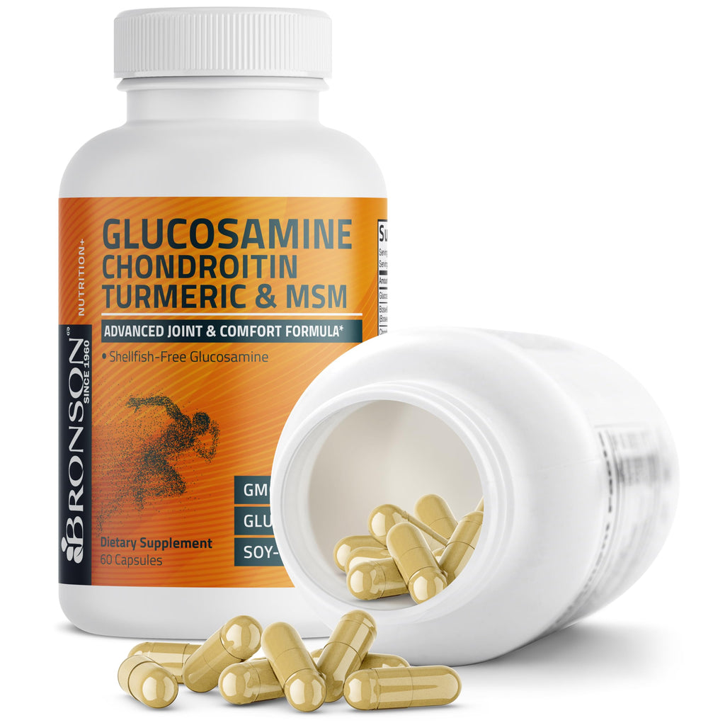 Bronson Glucosamine Chondroitin Turmeric & MSM Advanced Joint & Cartilage Formula, Supports Healthy Joints