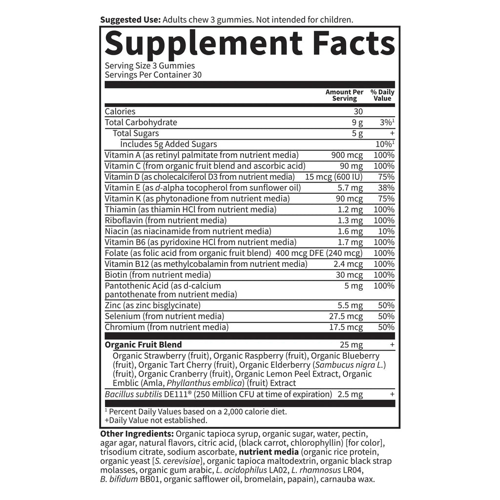 Men’s Multivitamin Gummy: Vitamins C, D, E, B & Zinc for Energy, Stamina & Stress, Probiotics for Digestive & Immune Health, Vitamin Code Garden of Life Au supplements