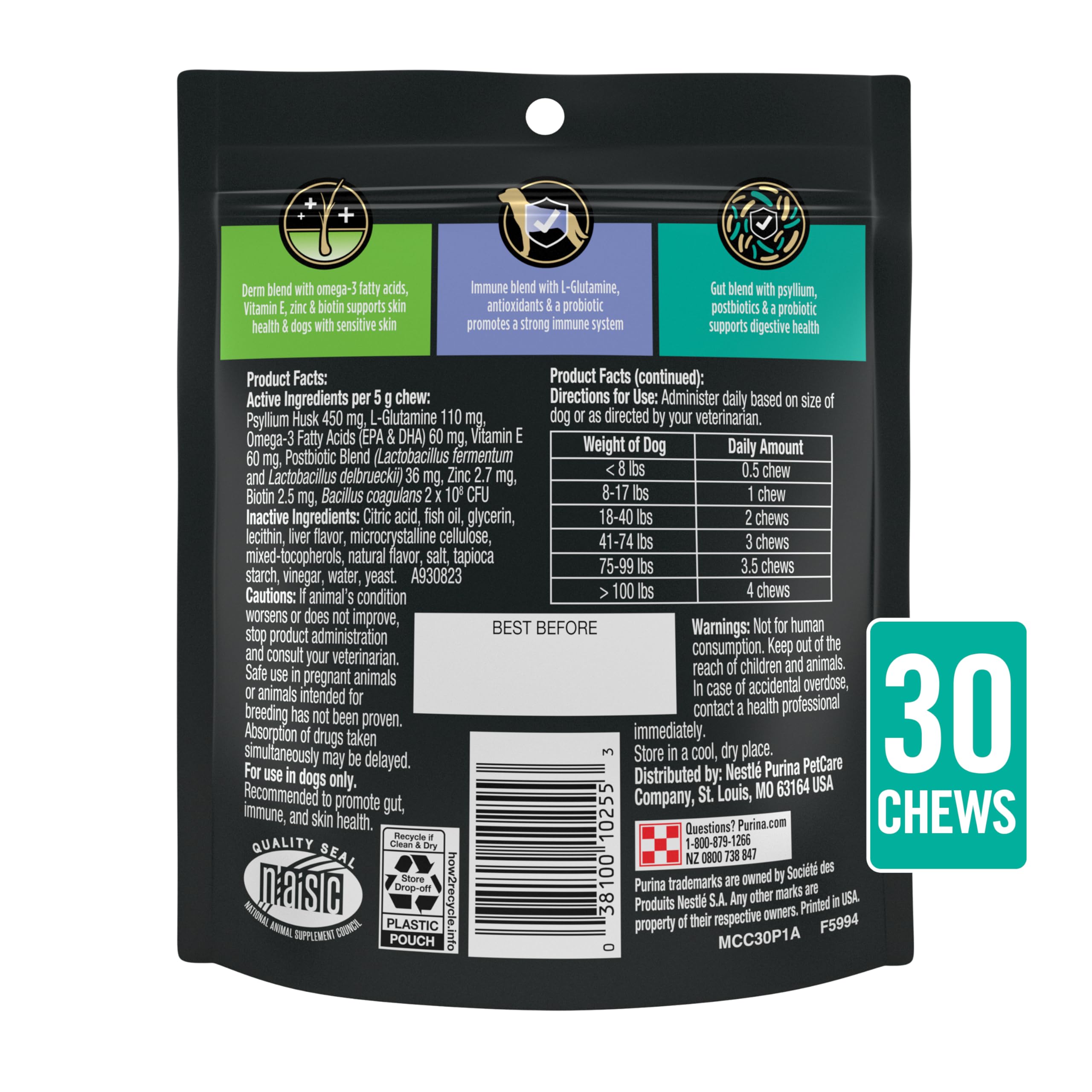 Purina Pro Plan Veterinary Supplements Multi Care Dog Supplements - 30 ct. Pouch Pro Plan Veterinary Diets Au supplements
