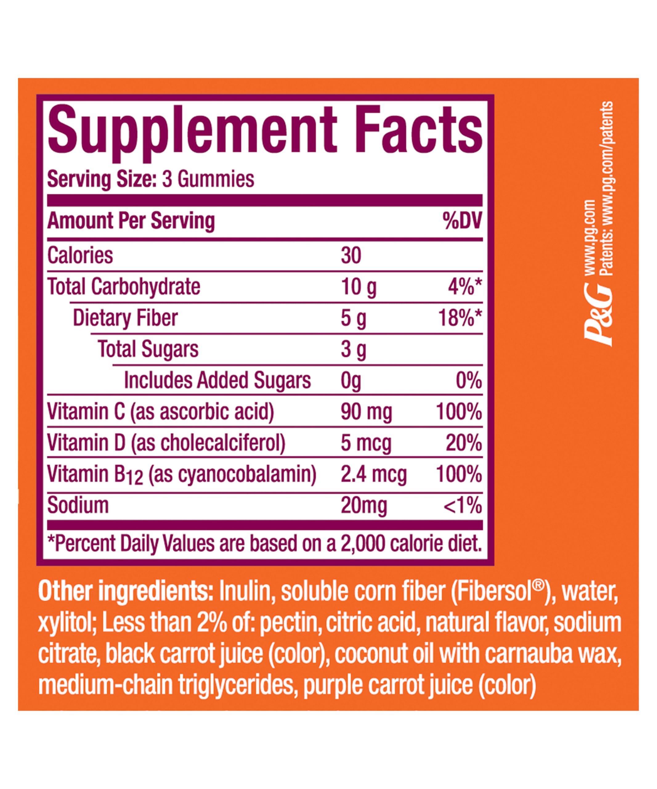Metamucil Fiber Gummies for Adults with Vitamins C, D, B12 for Metabolism, No Sugar Added Citrus Berry Flavor, 5g Plant Based Prebiotic