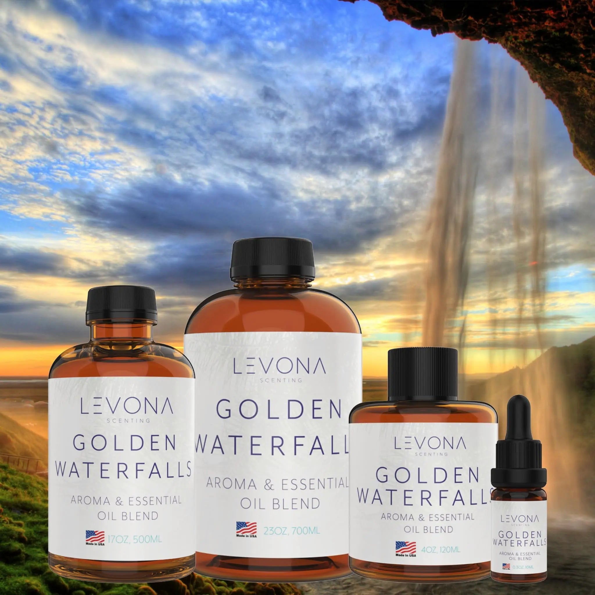 Levona Scent Pure Essential Oils for Diffusers for Home, Hotel & Office - Golden Waterfalls LEVONA SCENT Au supplements