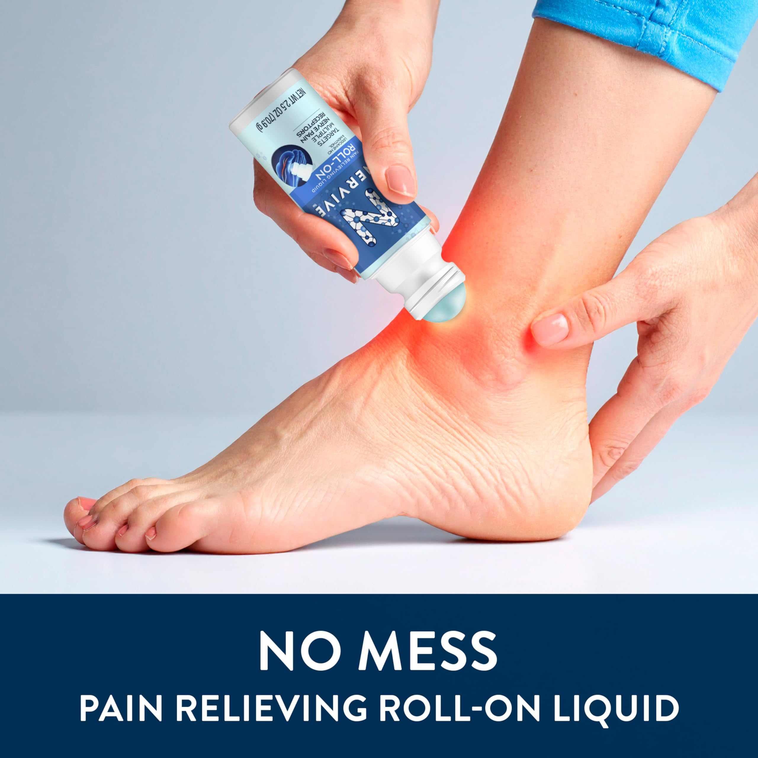 Nervive Pain Relieving Roll On, Lidocaine Roll On, Nervive Pain Relief, Lidocaine Topical, Foot Pain, Leg Pain, Hand Pain, Max Strength Formula, 2.5oz Nervive Au supplements