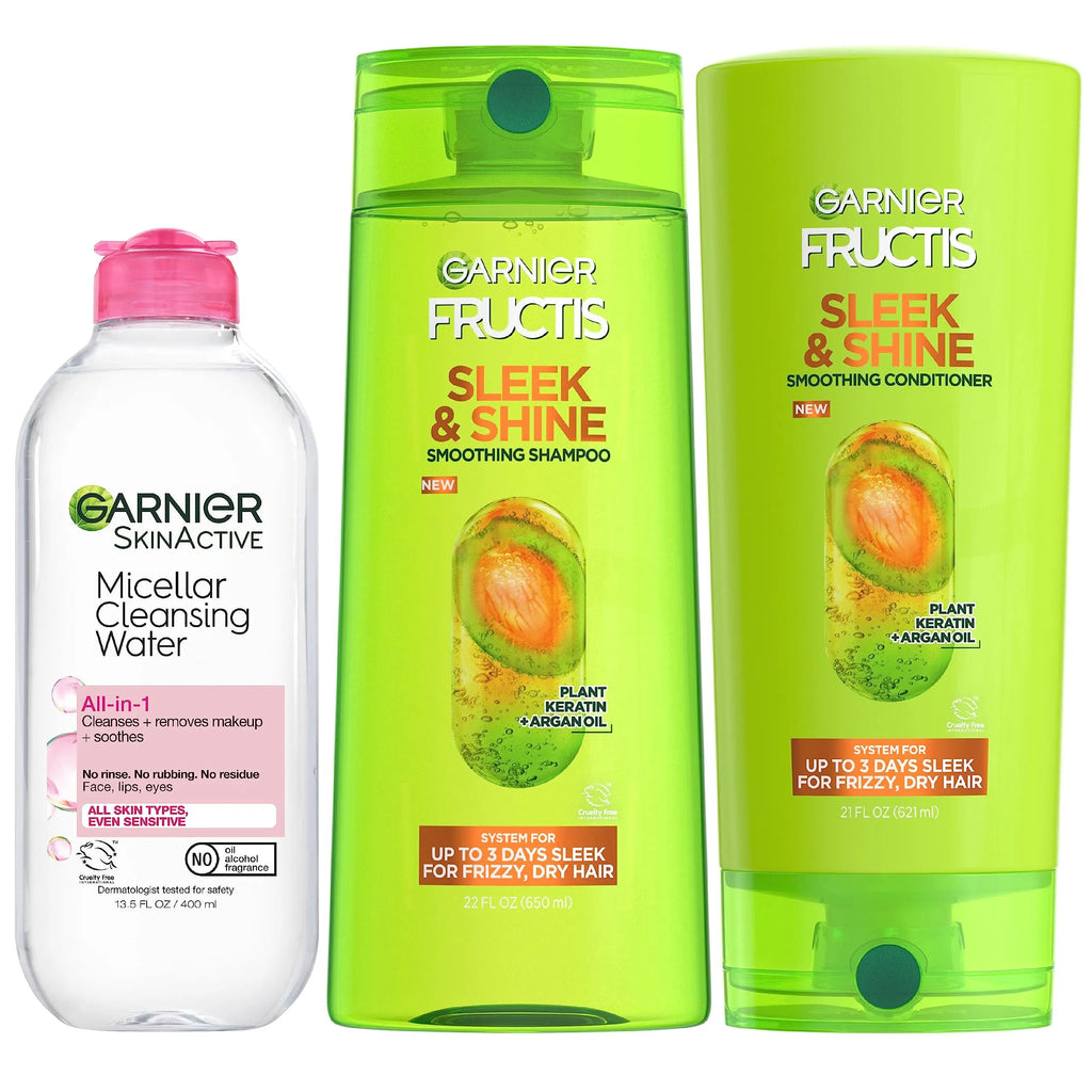 Garnier Back to School Bundle|Micellar Water (400mL) + Fructis Sleek & Shine Garnier Au supplements