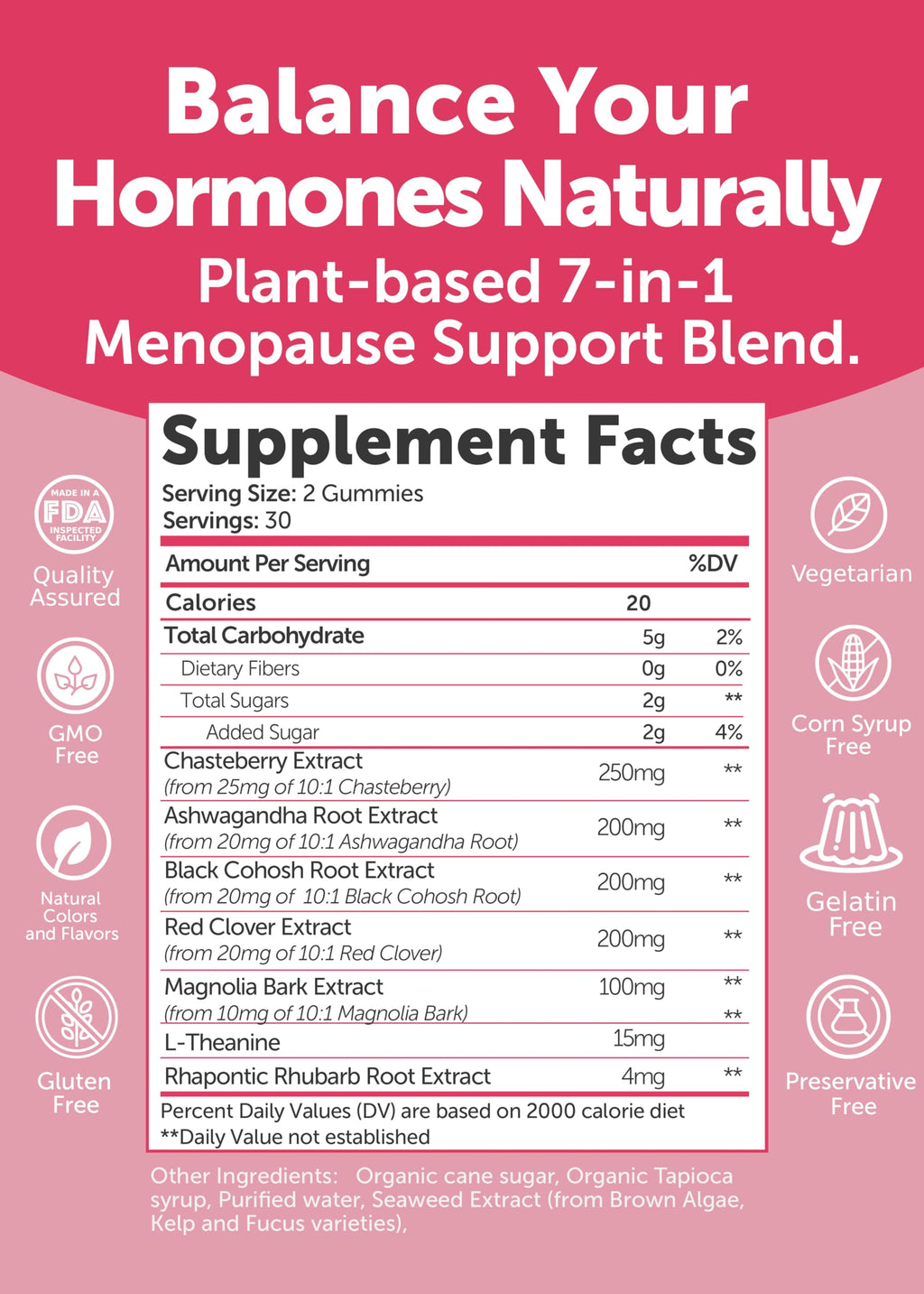 LUNAKAI USA Made Menopause Relief Gummies – Natural Menopause Supplements for Women with Black Cohosh & L-Theanine – Daily Support for Hot Flashes, Night Sweats & Hormonal Balance, 60ct Lunakai Au supplements