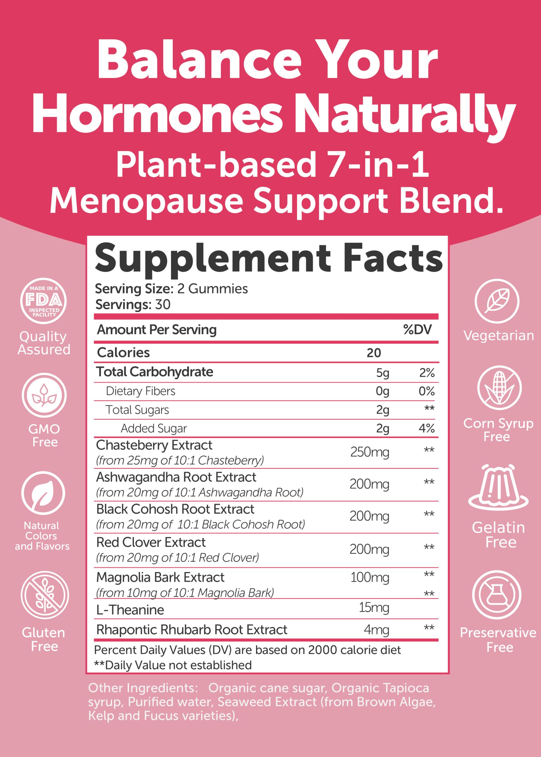 LUNAKAI USA Made Menopause Relief Gummies – Natural Menopause Supplements for Women with Black Cohosh & L-Theanine – Daily Support for Hot Flashes, Night Sweats & Hormonal Balance, 60ct Lunakai Au supplements