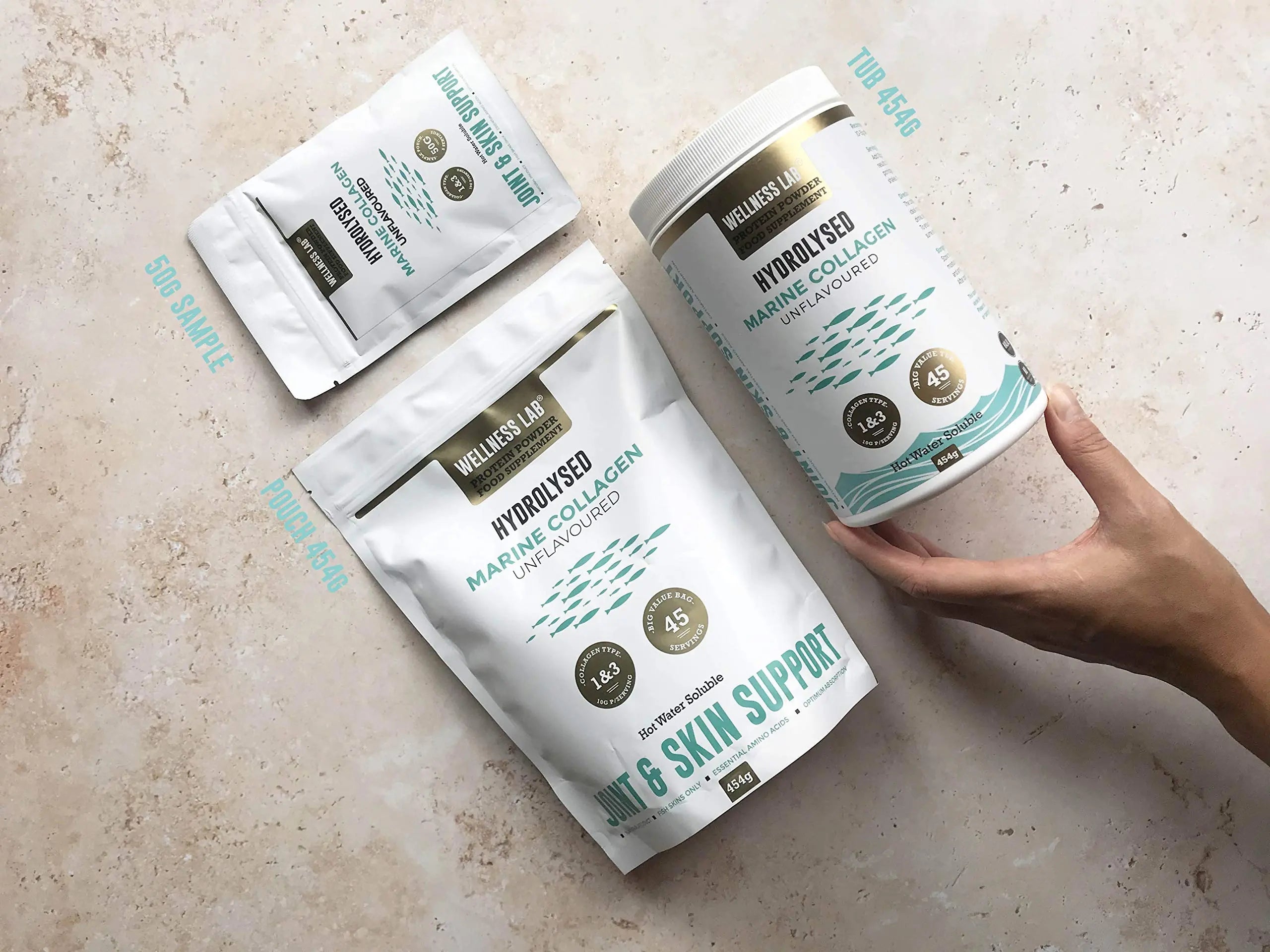 Cleanest Marine Collagen Peptides | Wellness Lab 454g | Type I,III | Highest Bioavailability Hydrolysed Protein Wellness Lab Au supplements